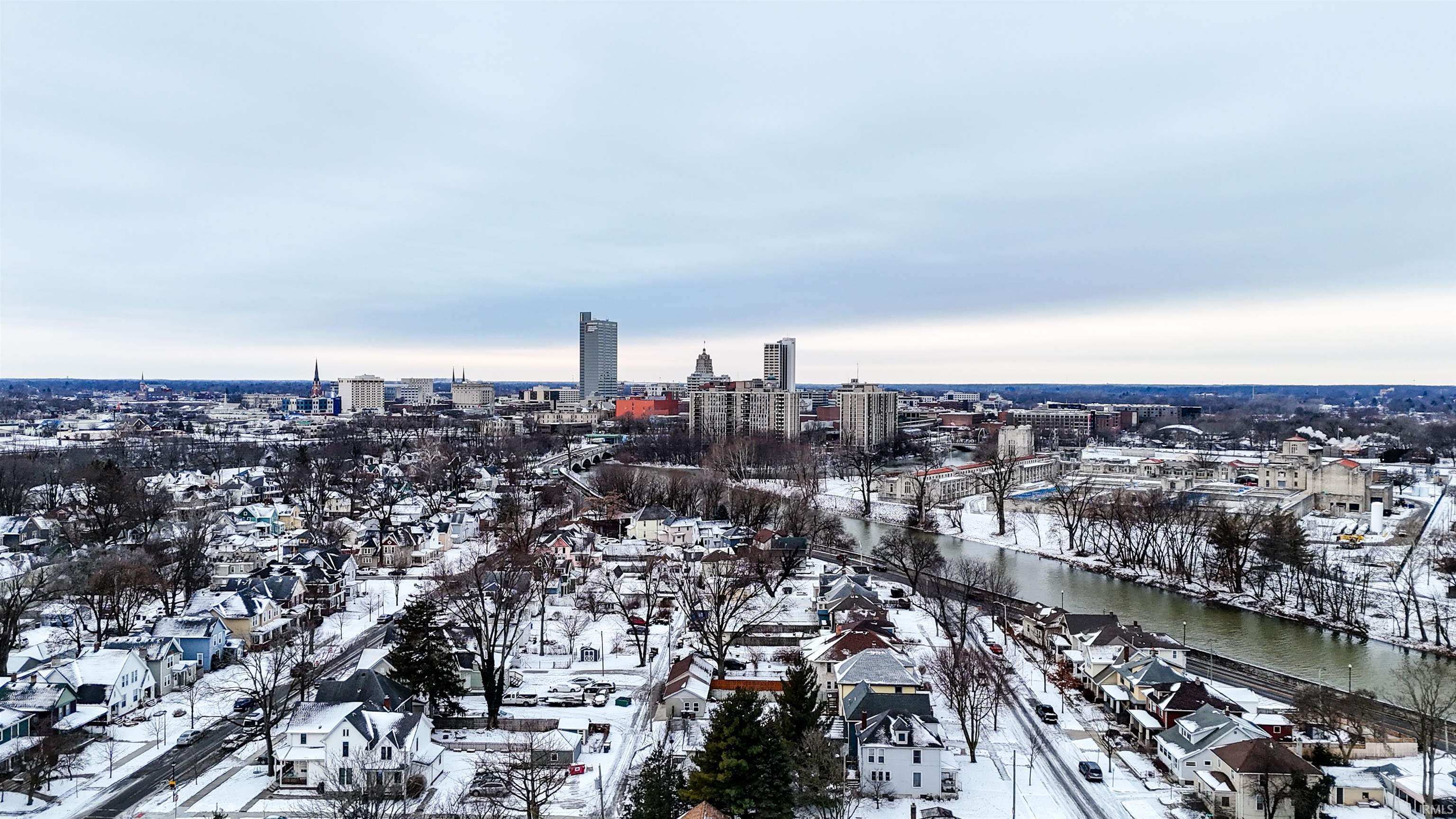 View of urban area featuring a large body of water