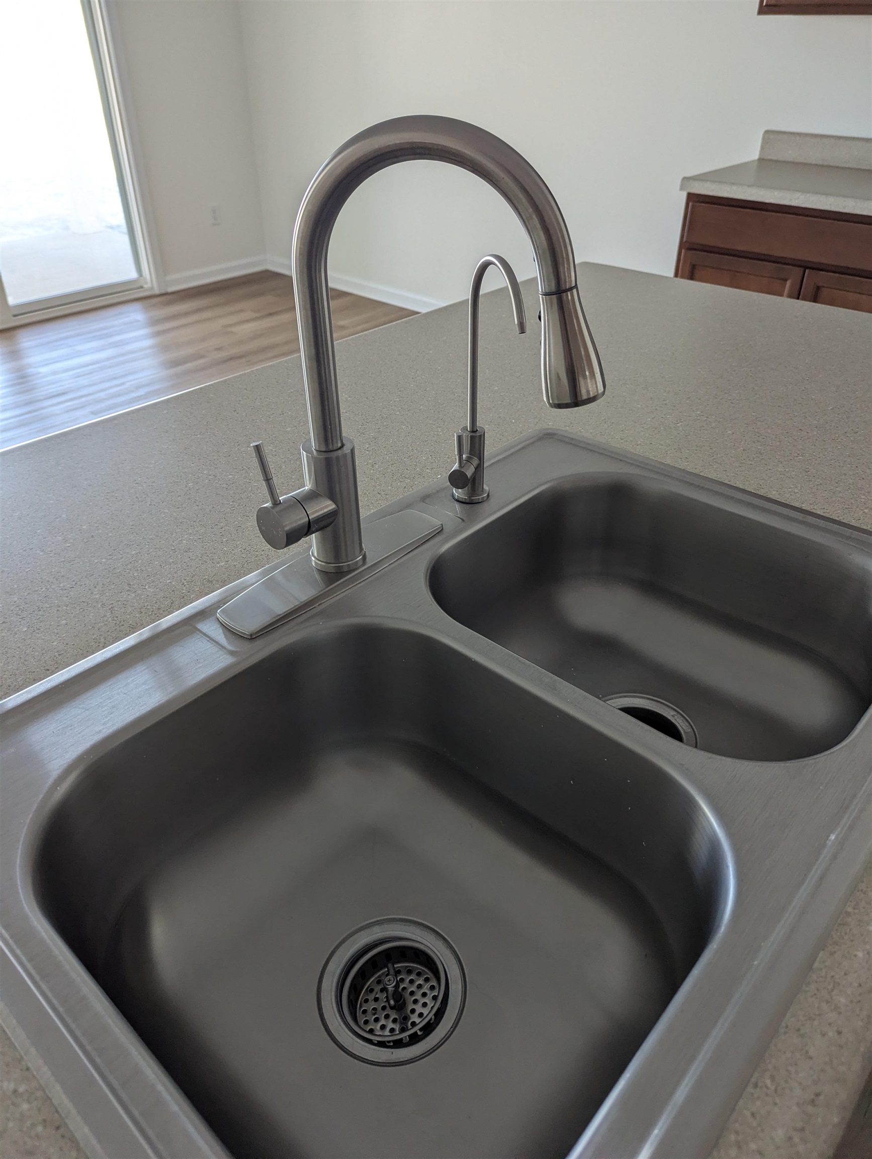 Kitchen view of a sink