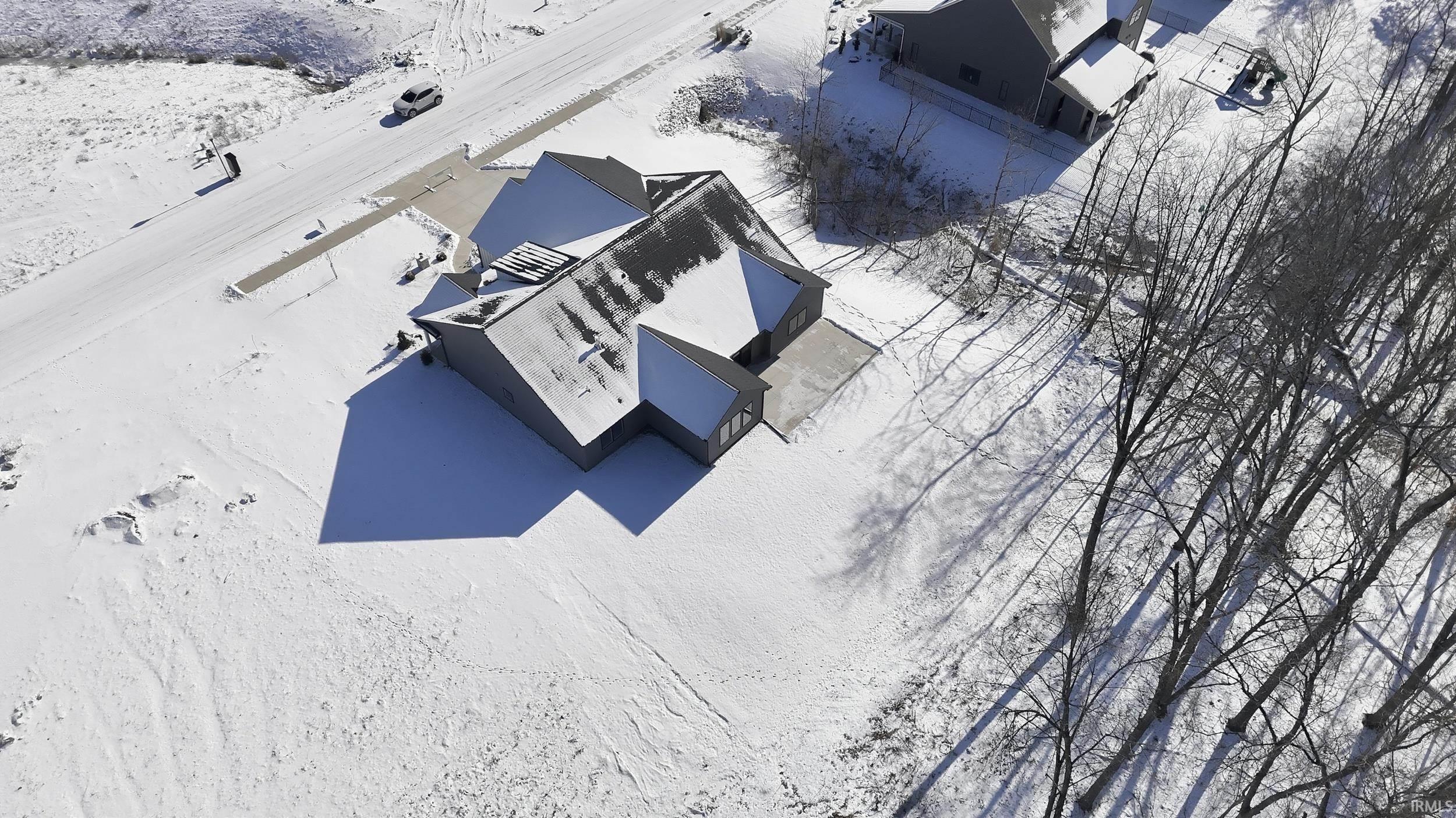 View of snowy aerial view