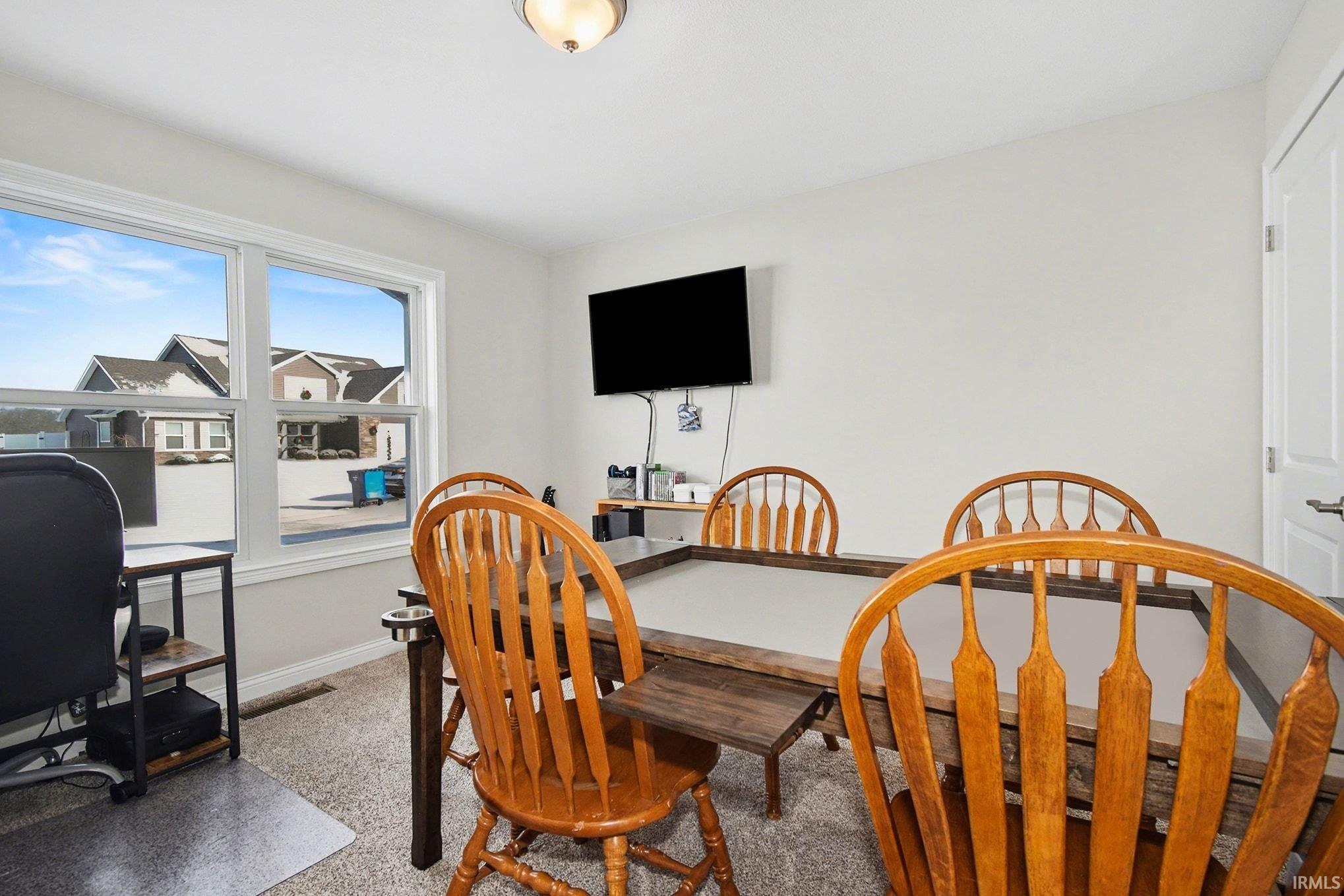 Dining space with baseboards