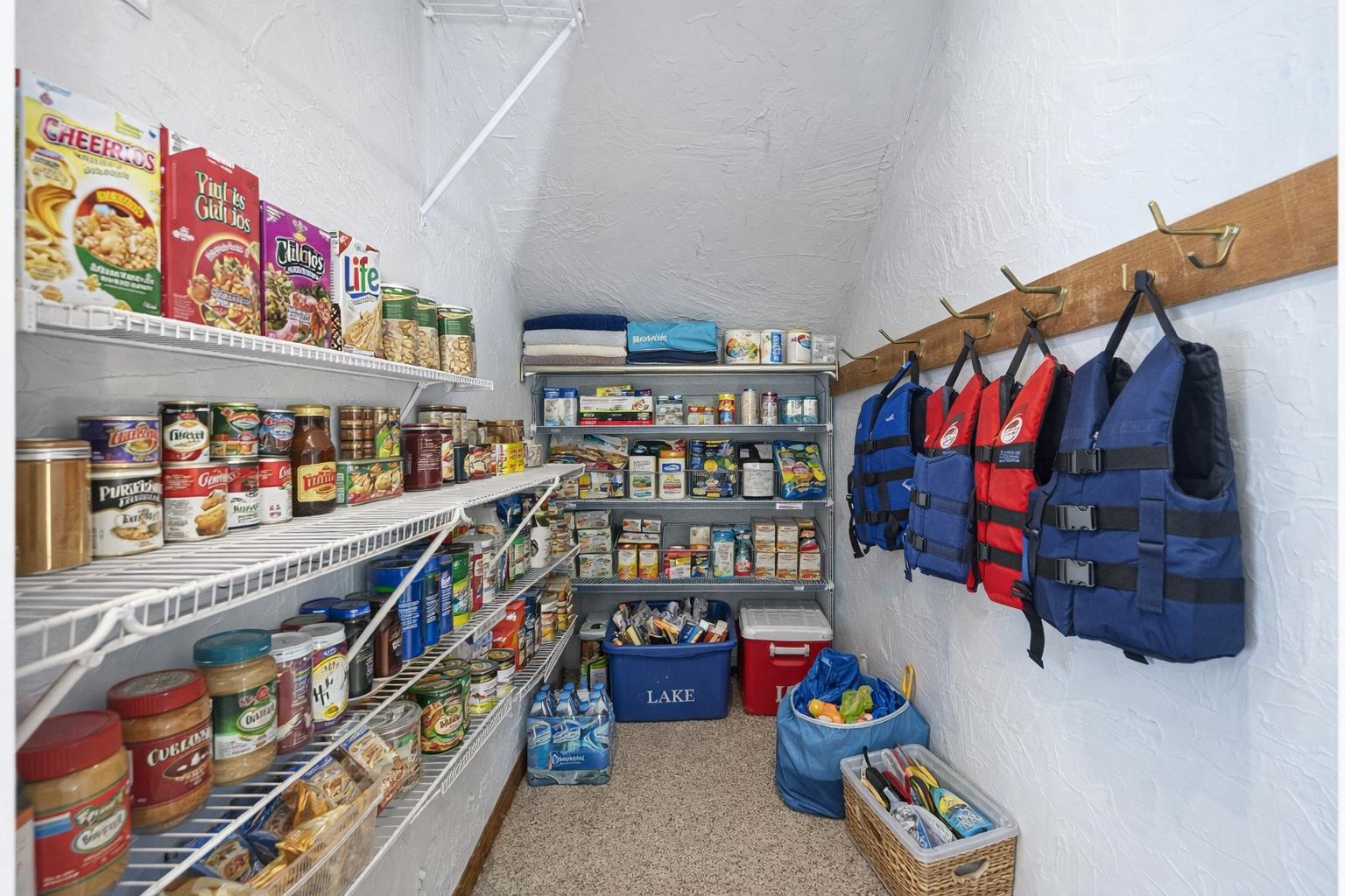 AI generated food and items View of storage area