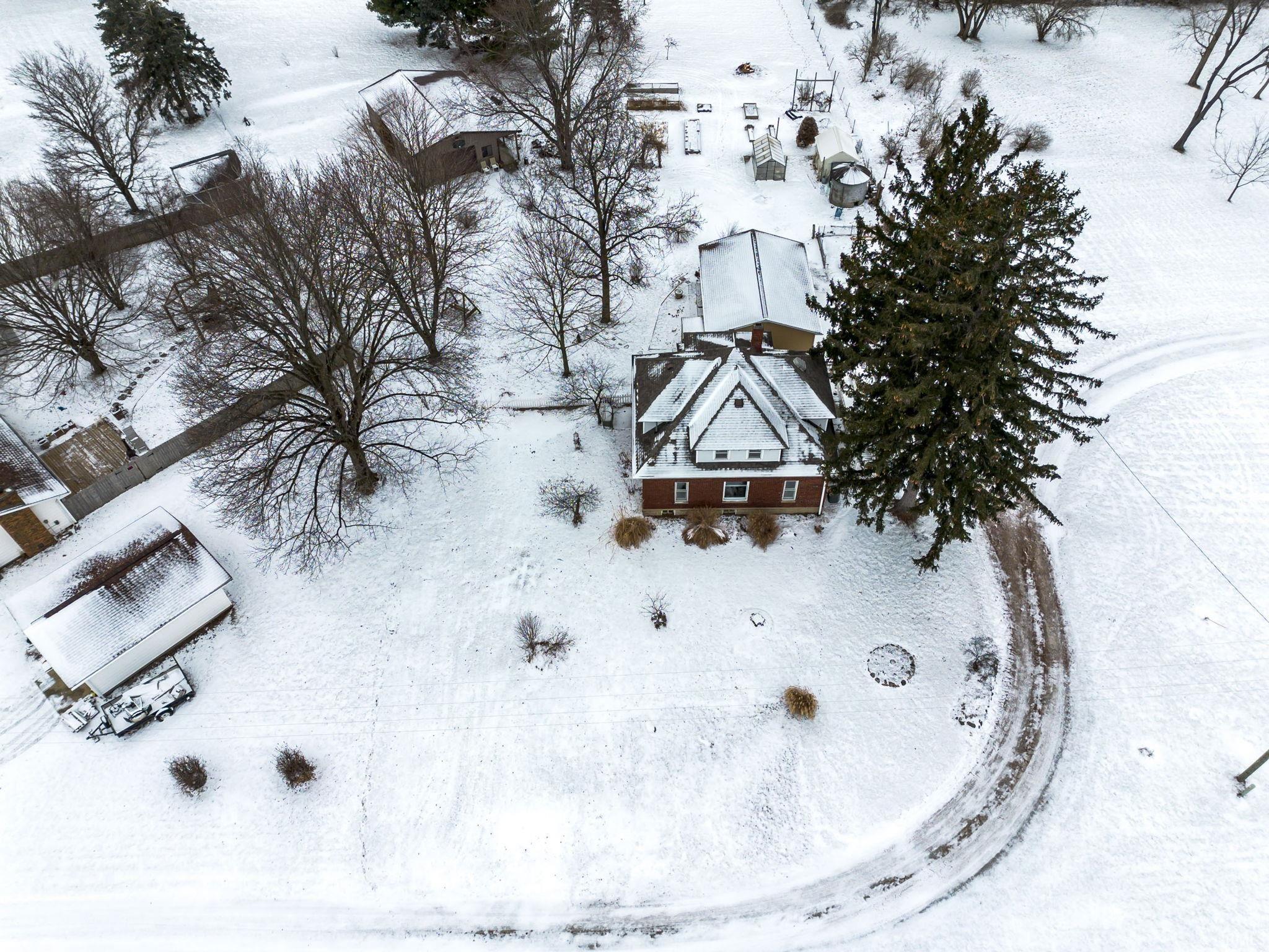View of snowy aerial view