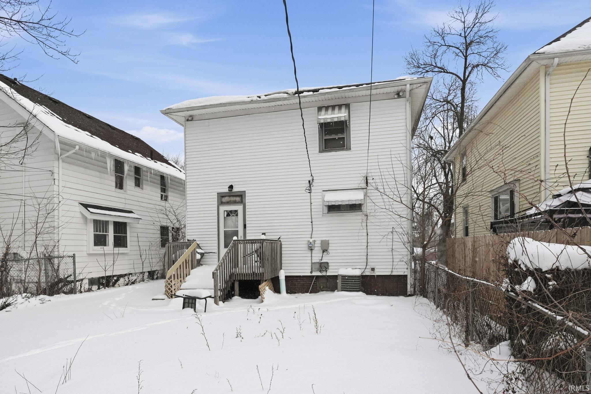 View of snow covered house