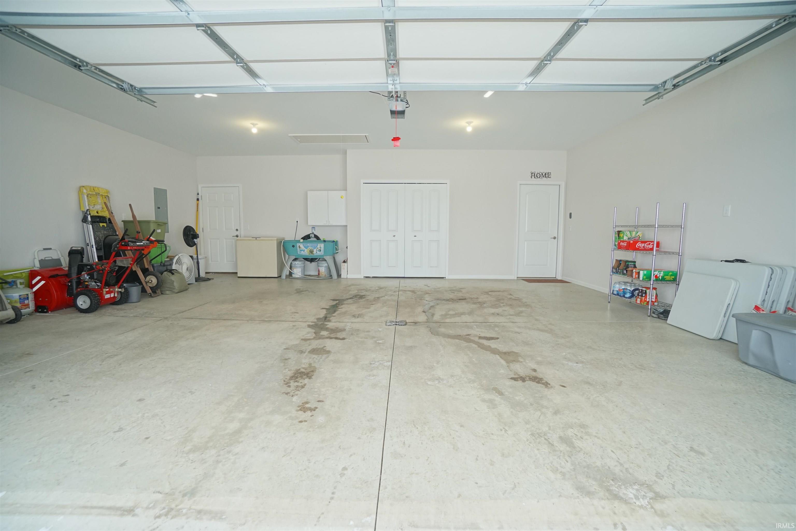 Garage with electric panel