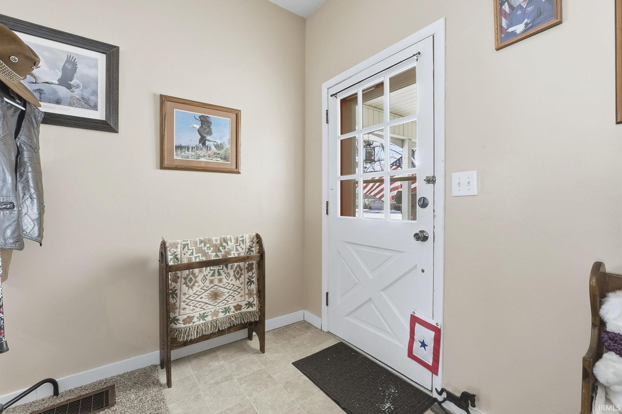 Doorway with baseboards