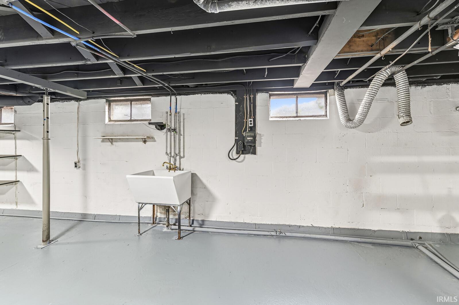 View of below grade area