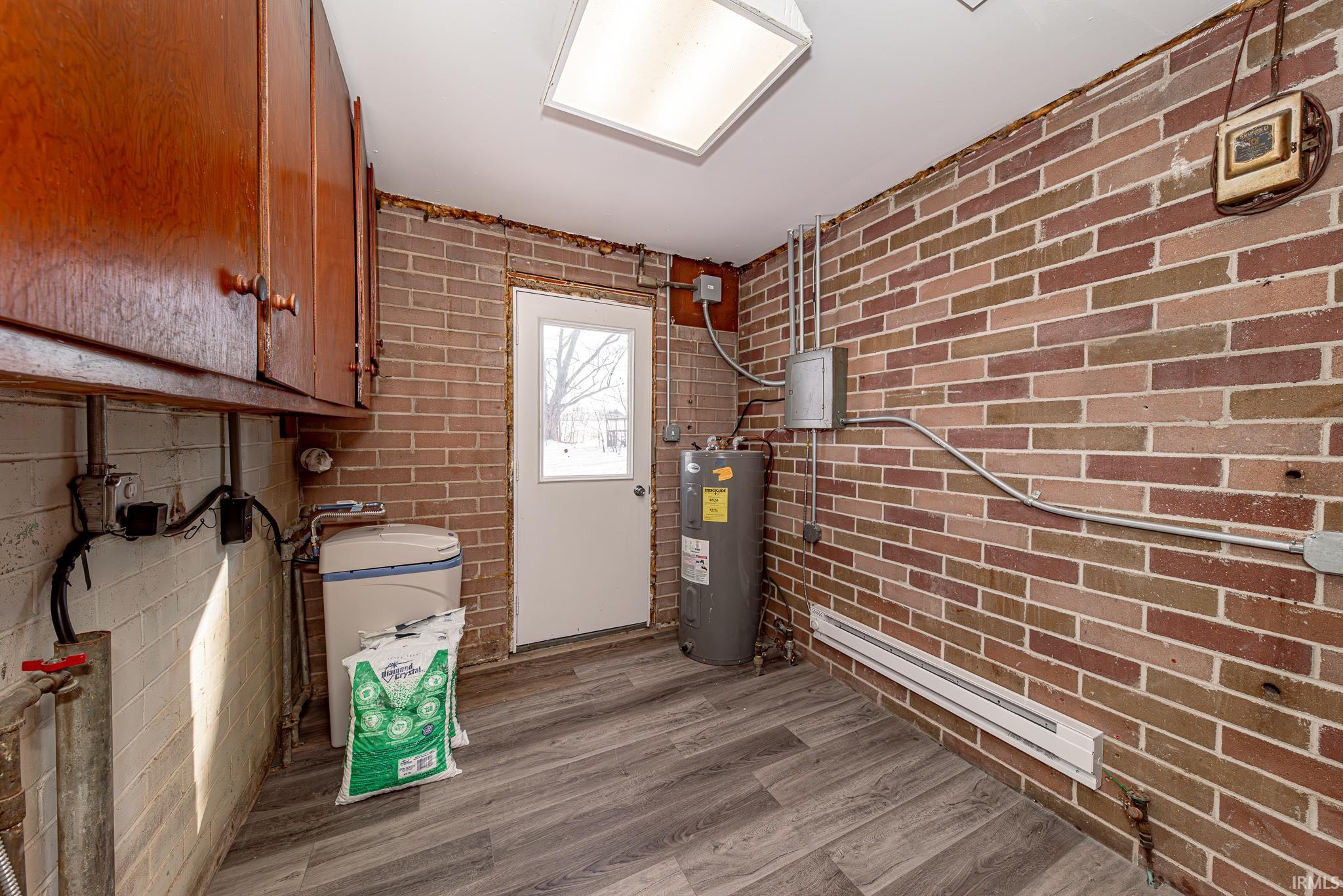 Utility room with water heater
