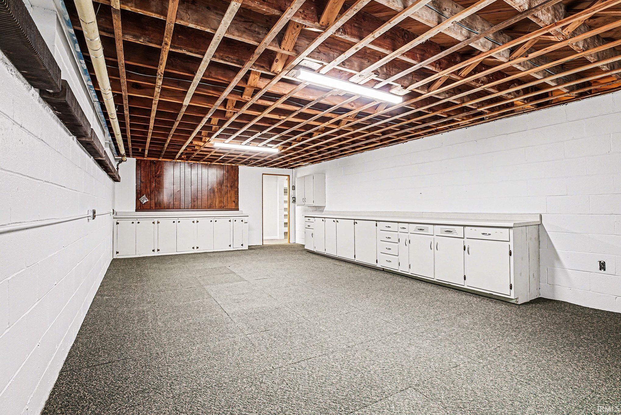 View of finished basement