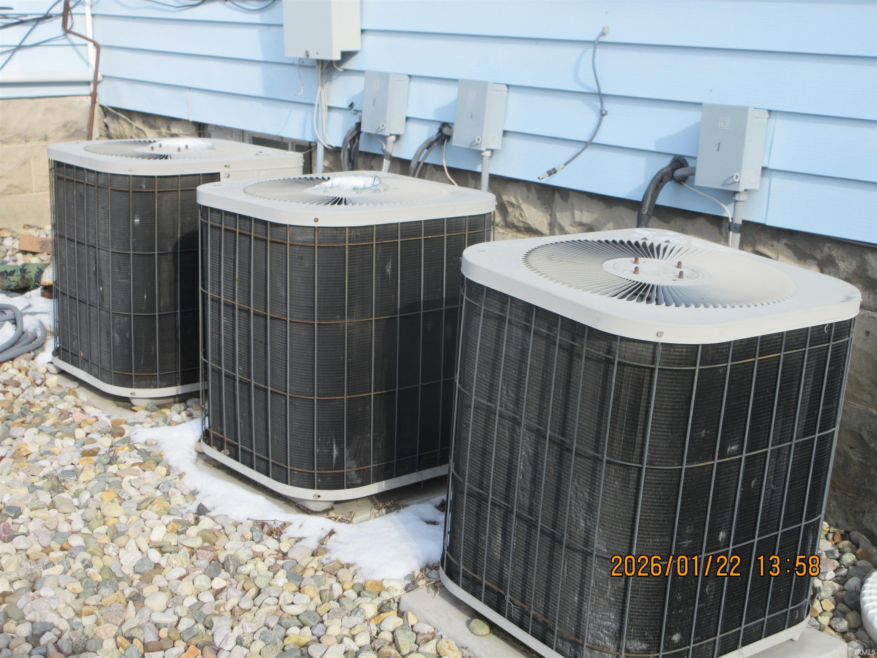 Exterior view of a central air condition unit