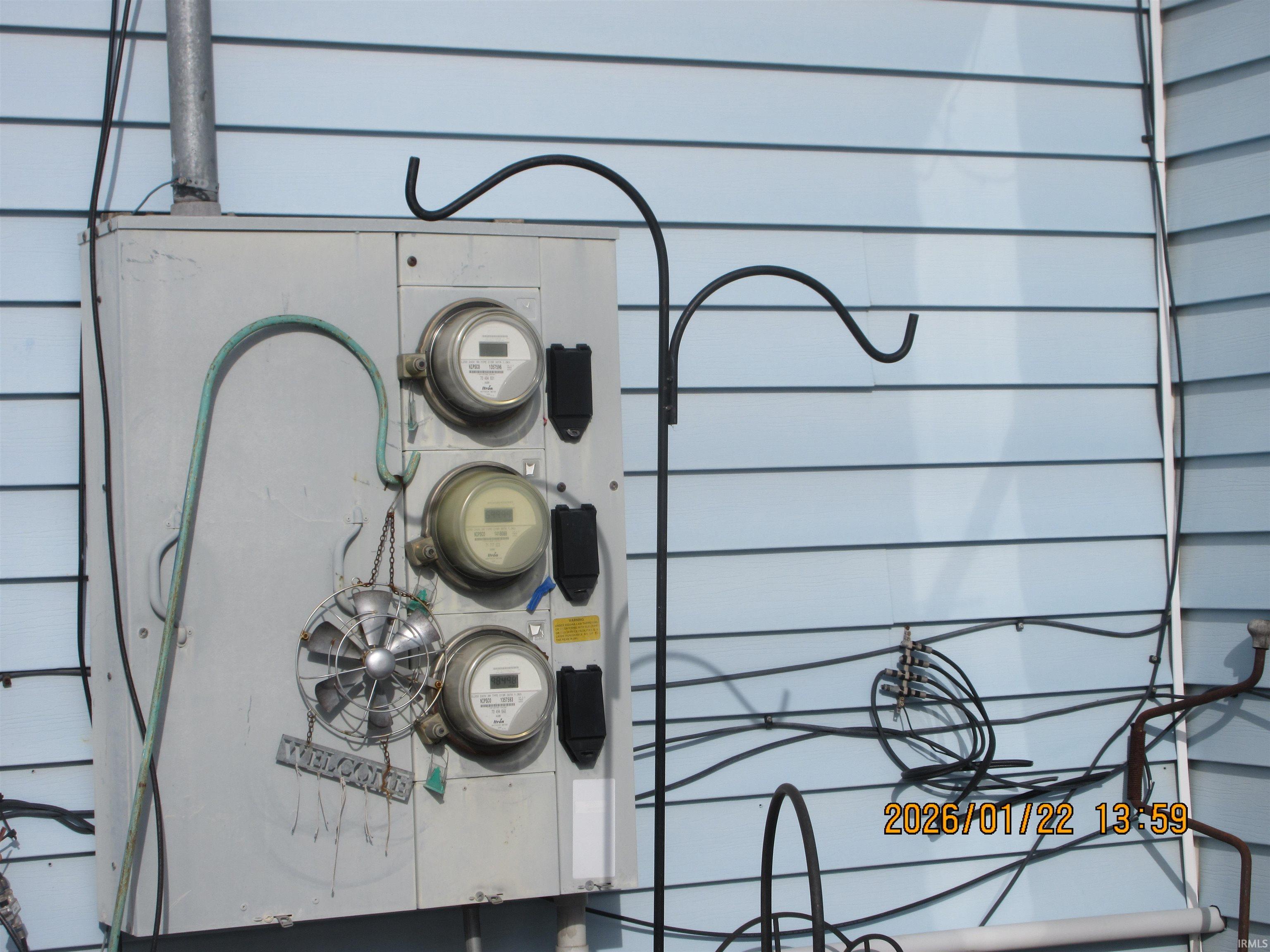 Exterior view of electric meter