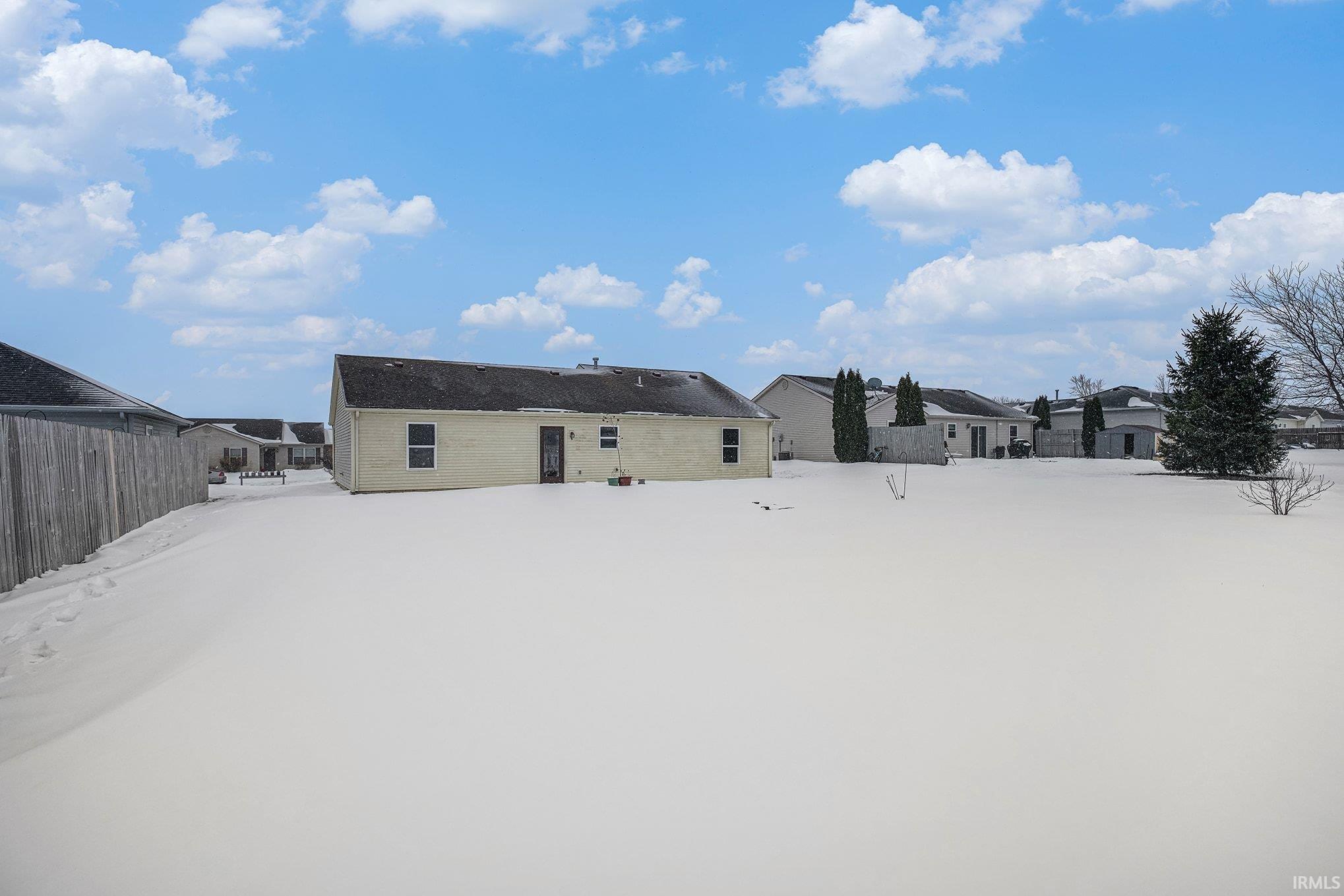 Snow covered property