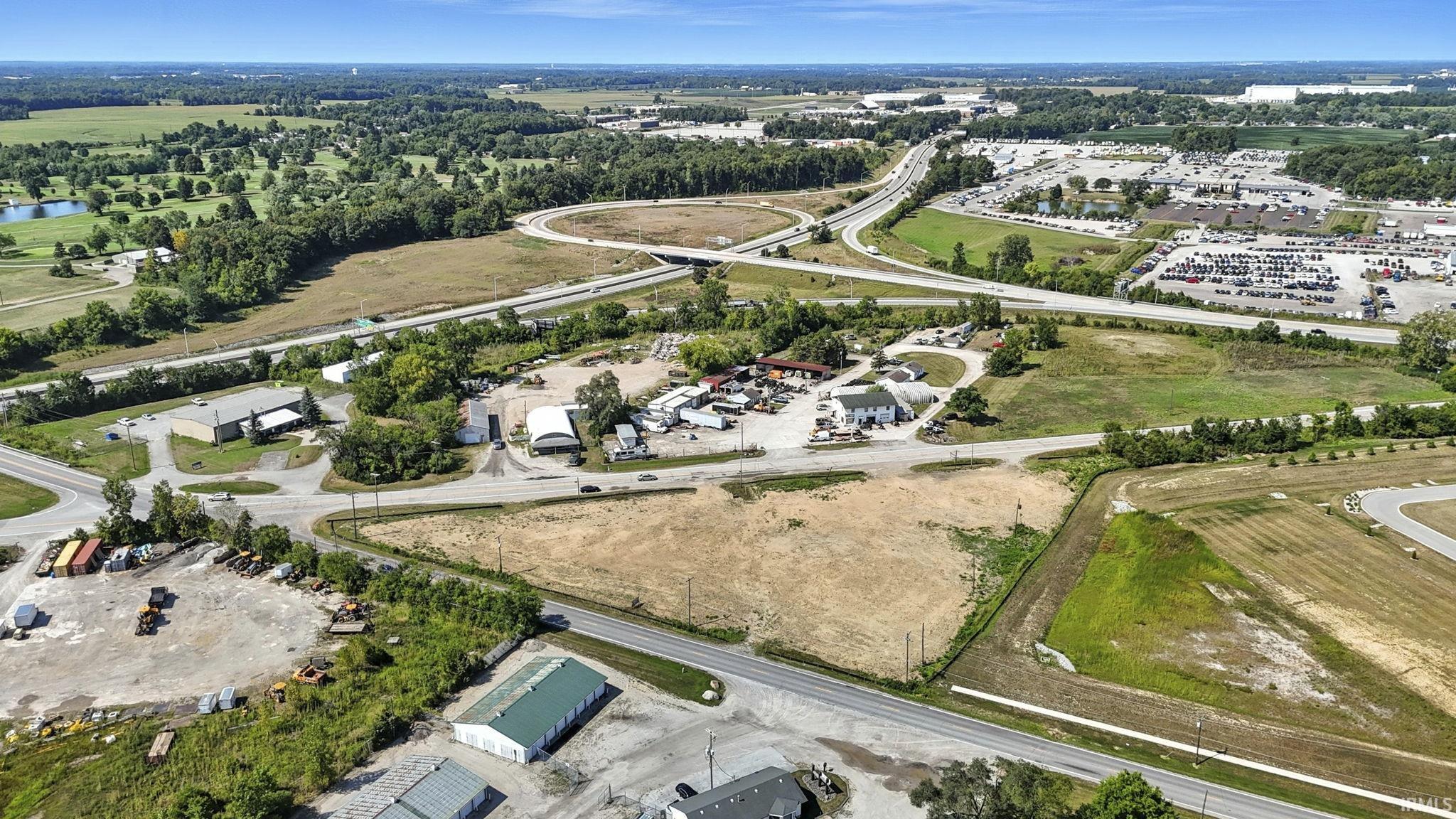 Aerial view of property and surrounding area