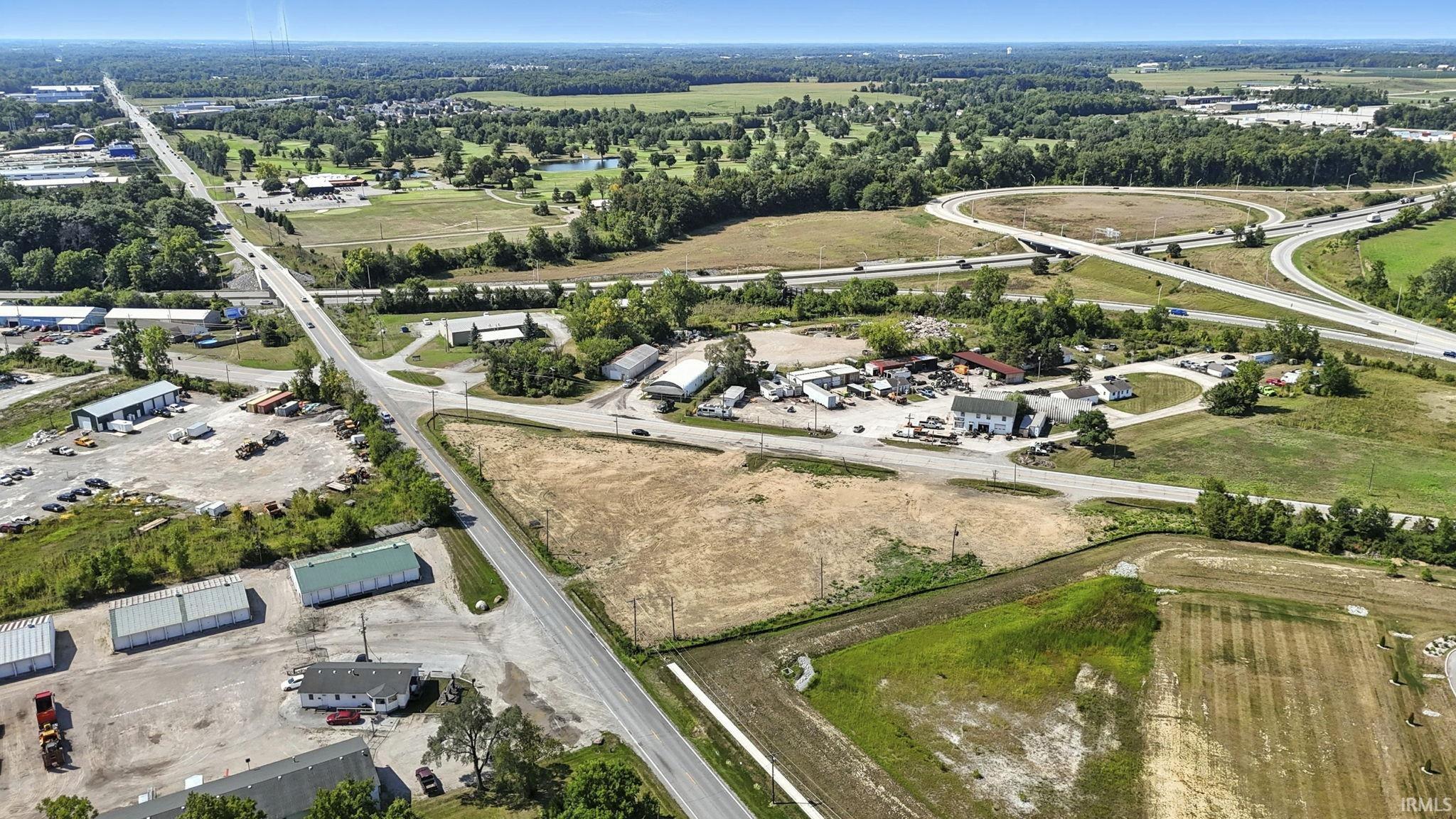 Aerial view of property and surrounding area