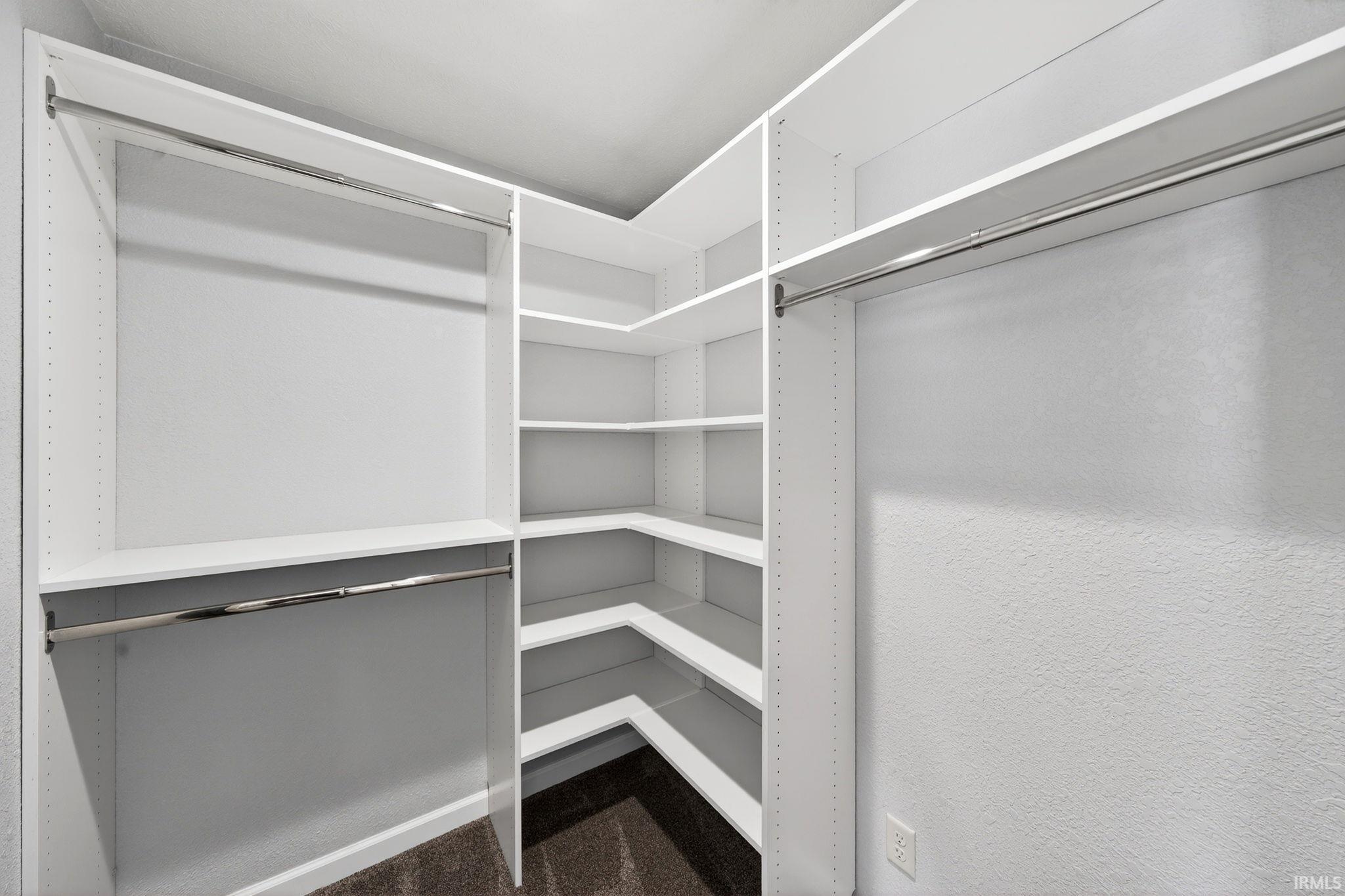 View of walk in closet