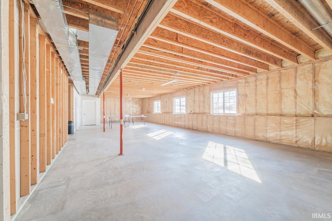 View of below grade area