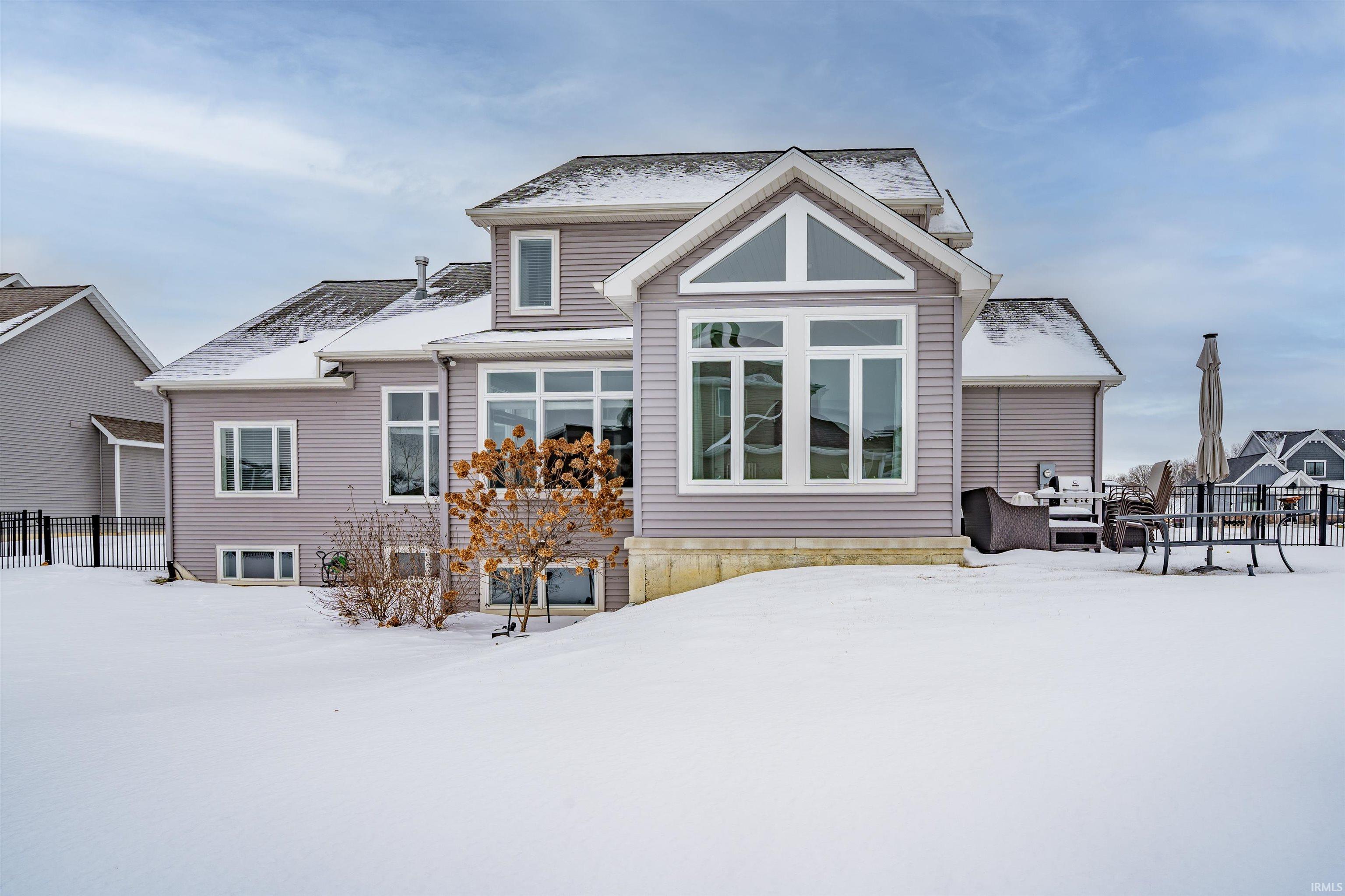 View of snow covered house