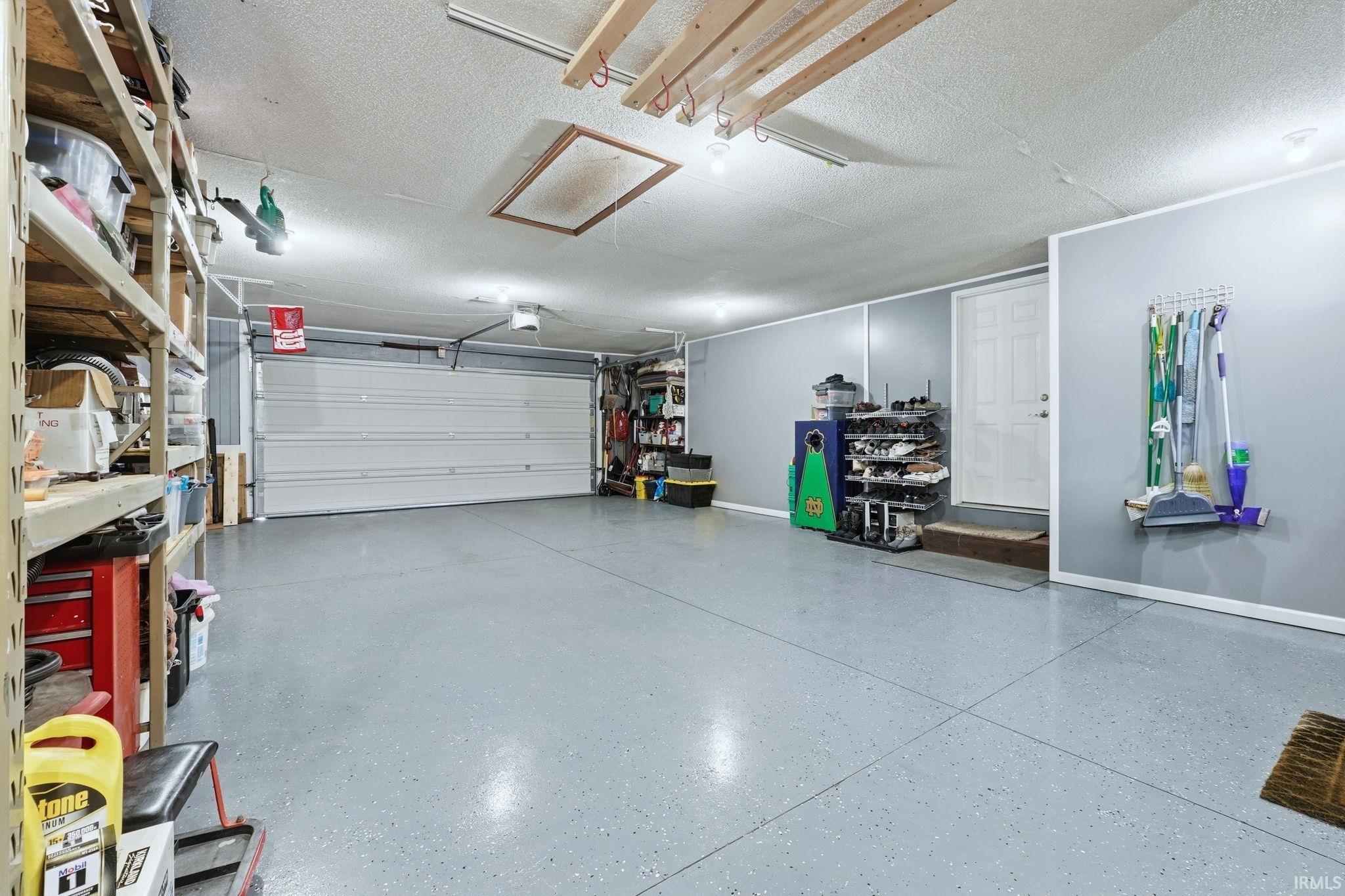 Garage with baseboards