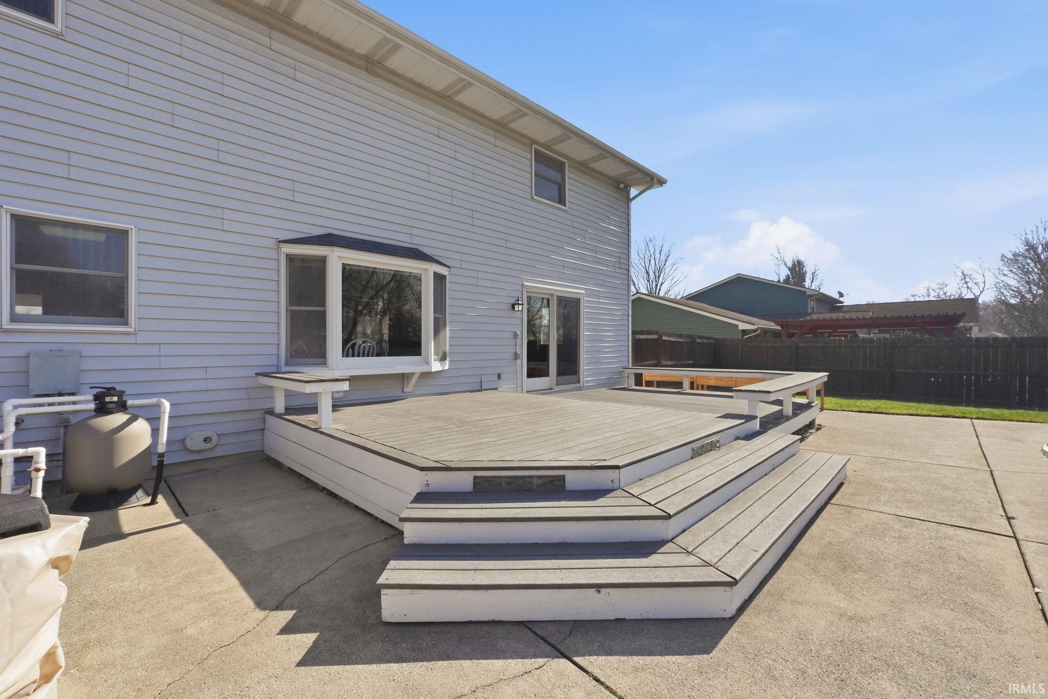 View of patio with a deck