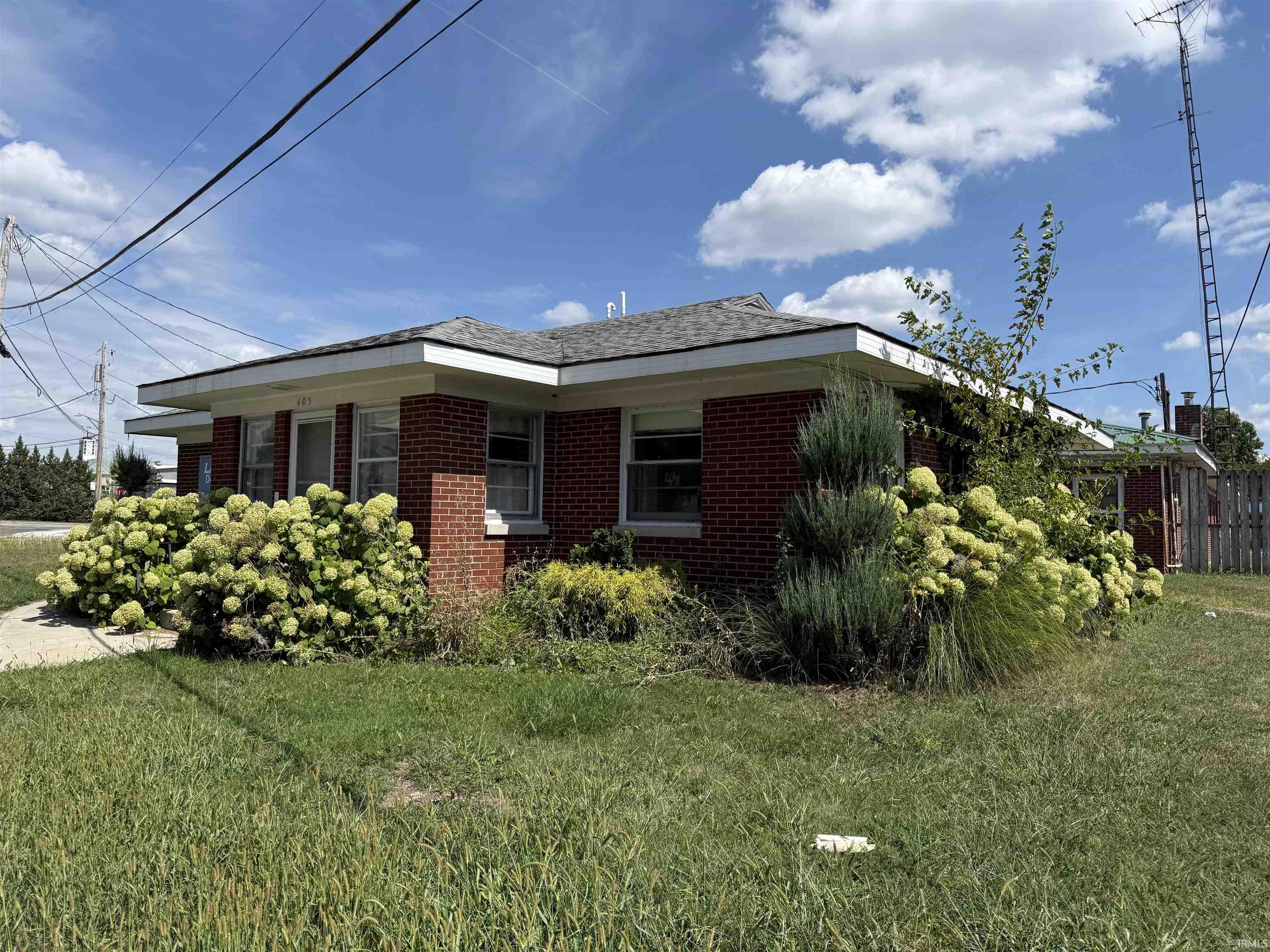 View of home's exterior with brick siding