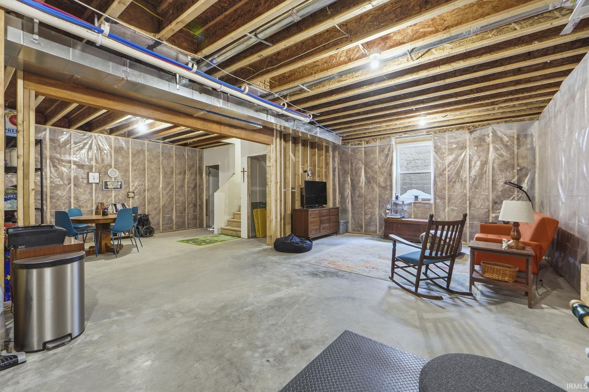 Basement with stairs