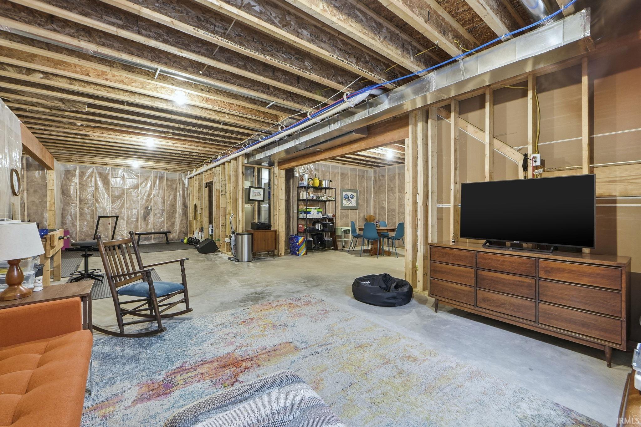 View of unfinished below grade area