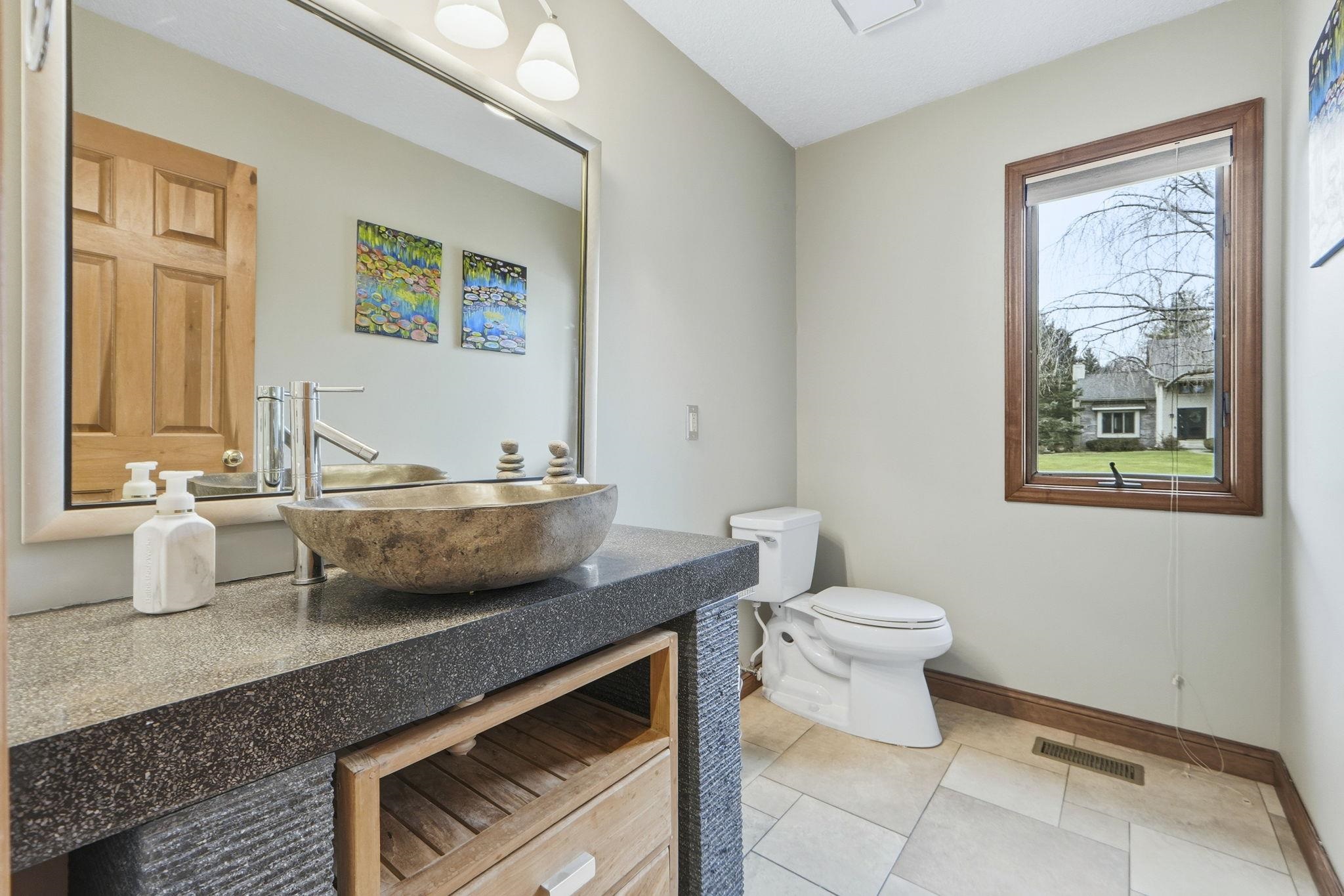 Main level half bath