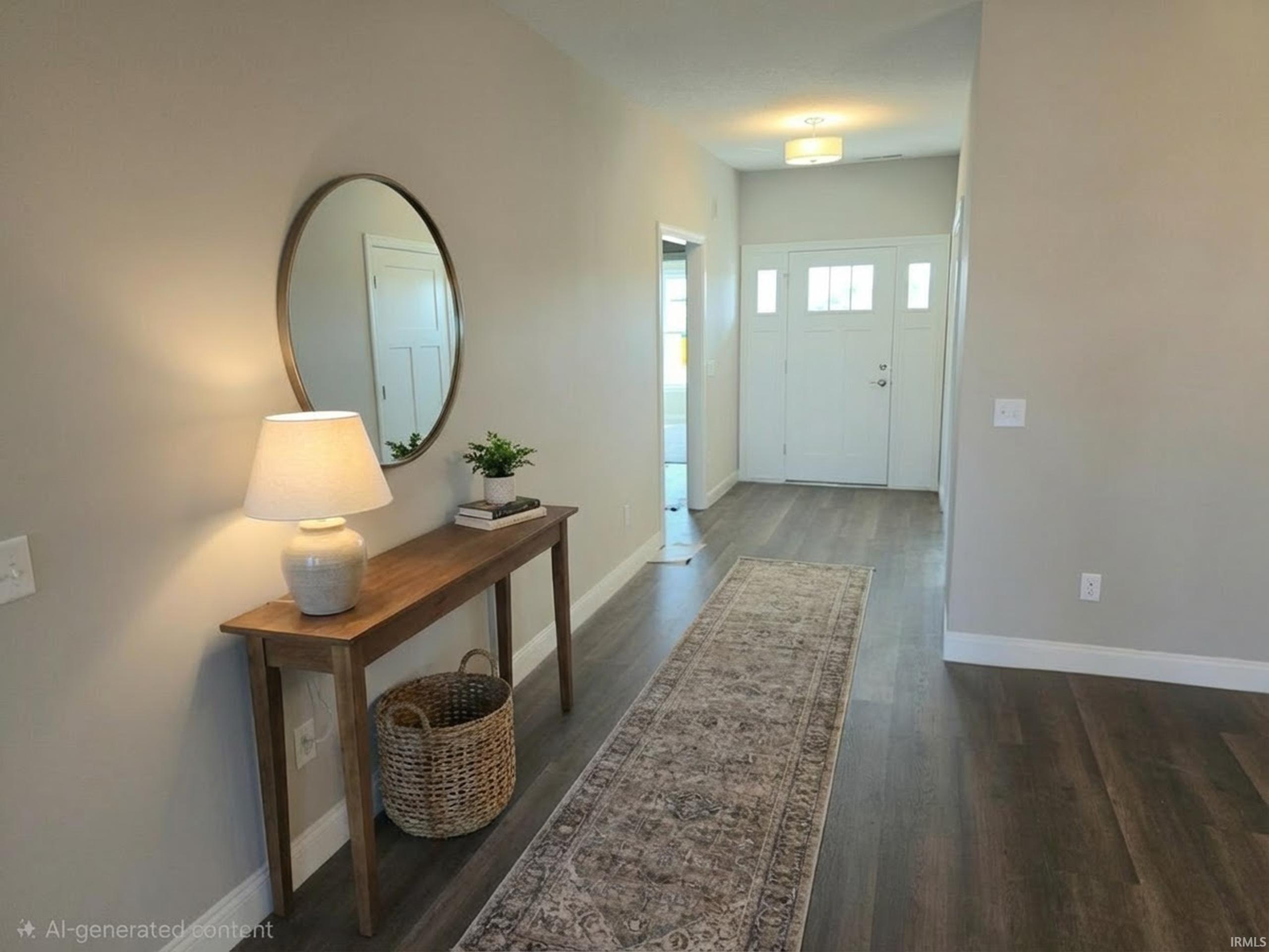 Wide foyer w/LVP flooring invites you into the home.