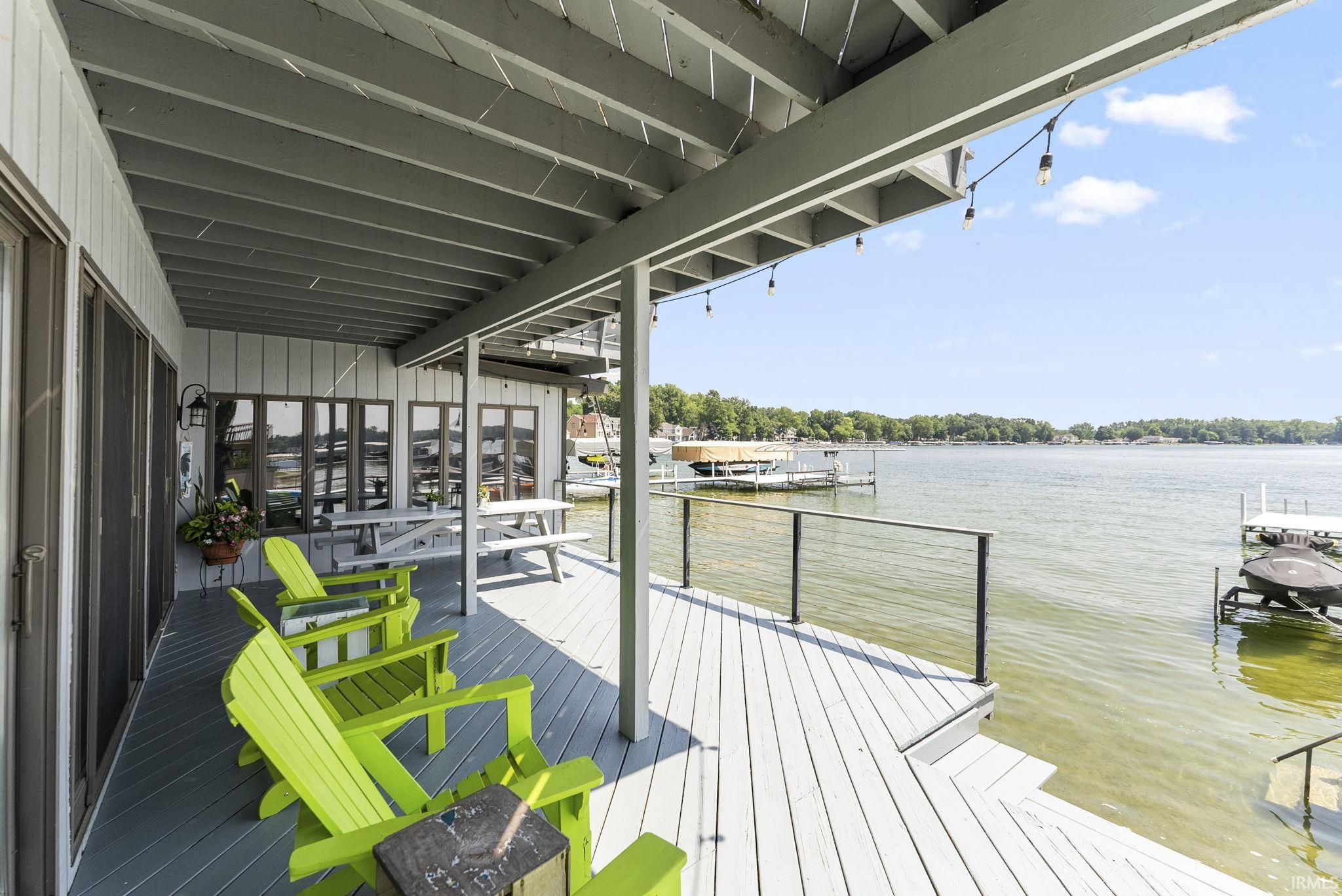 Dock featuring a water view