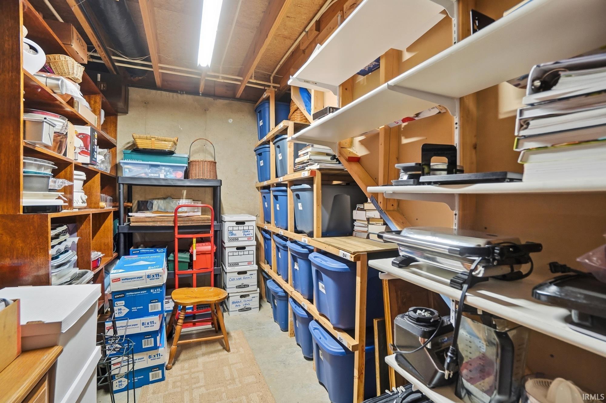 View of storage area