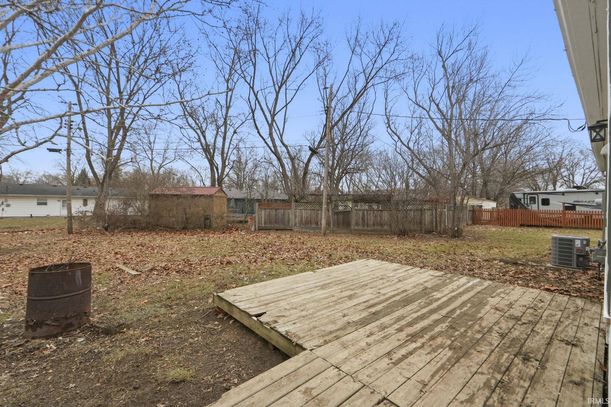 Wooden terrace featuring a fenced backyard
