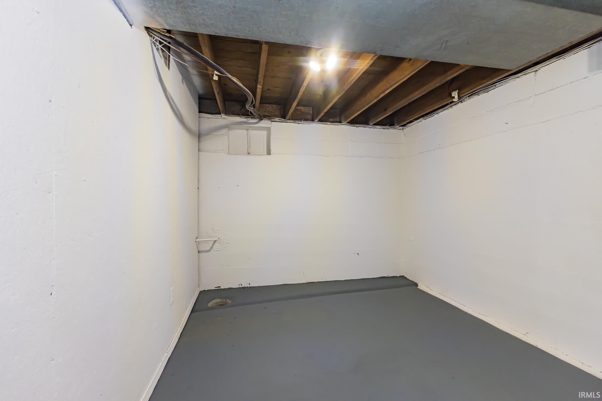 View of unfinished below grade area