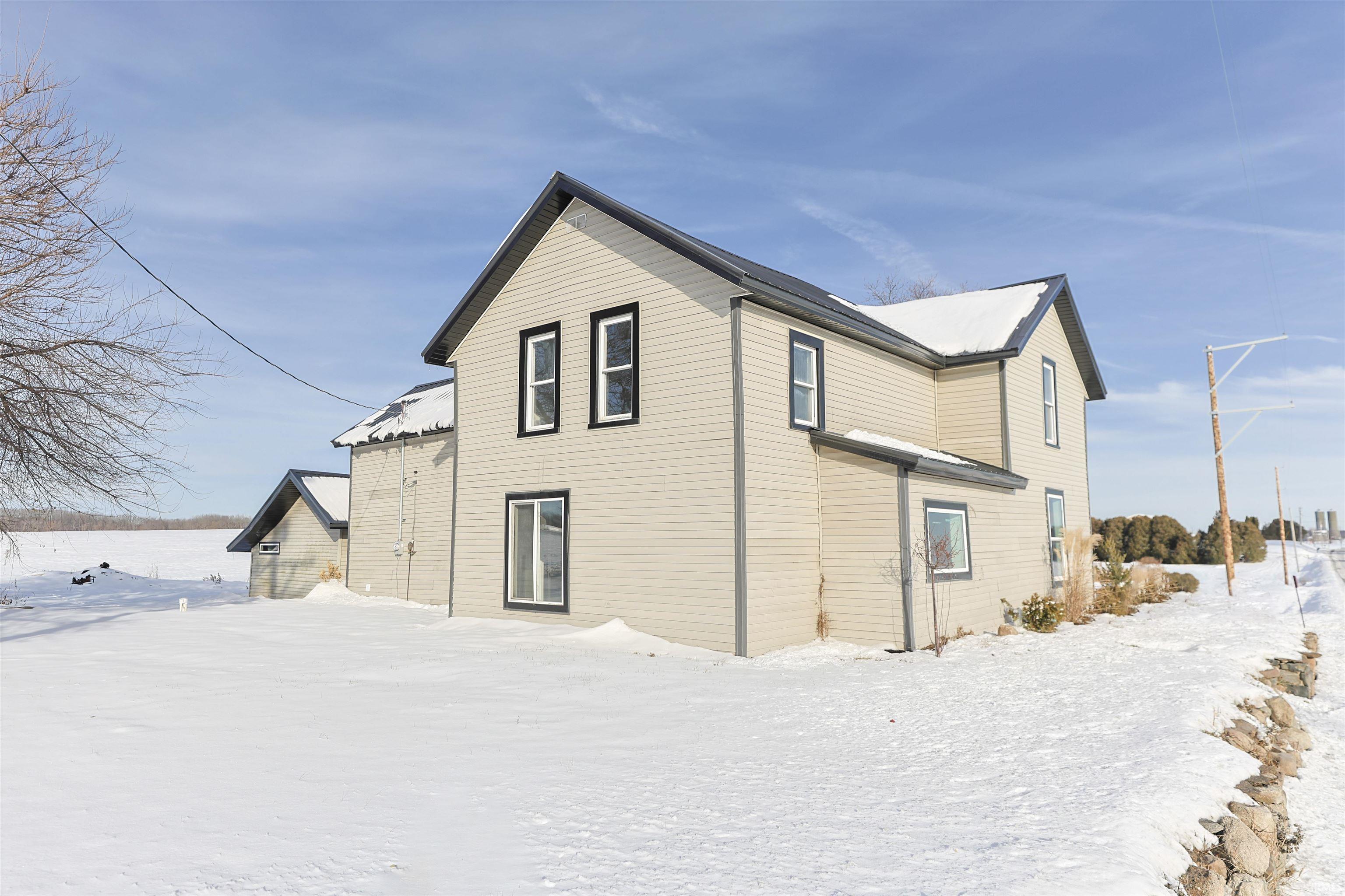 View of snow covered house