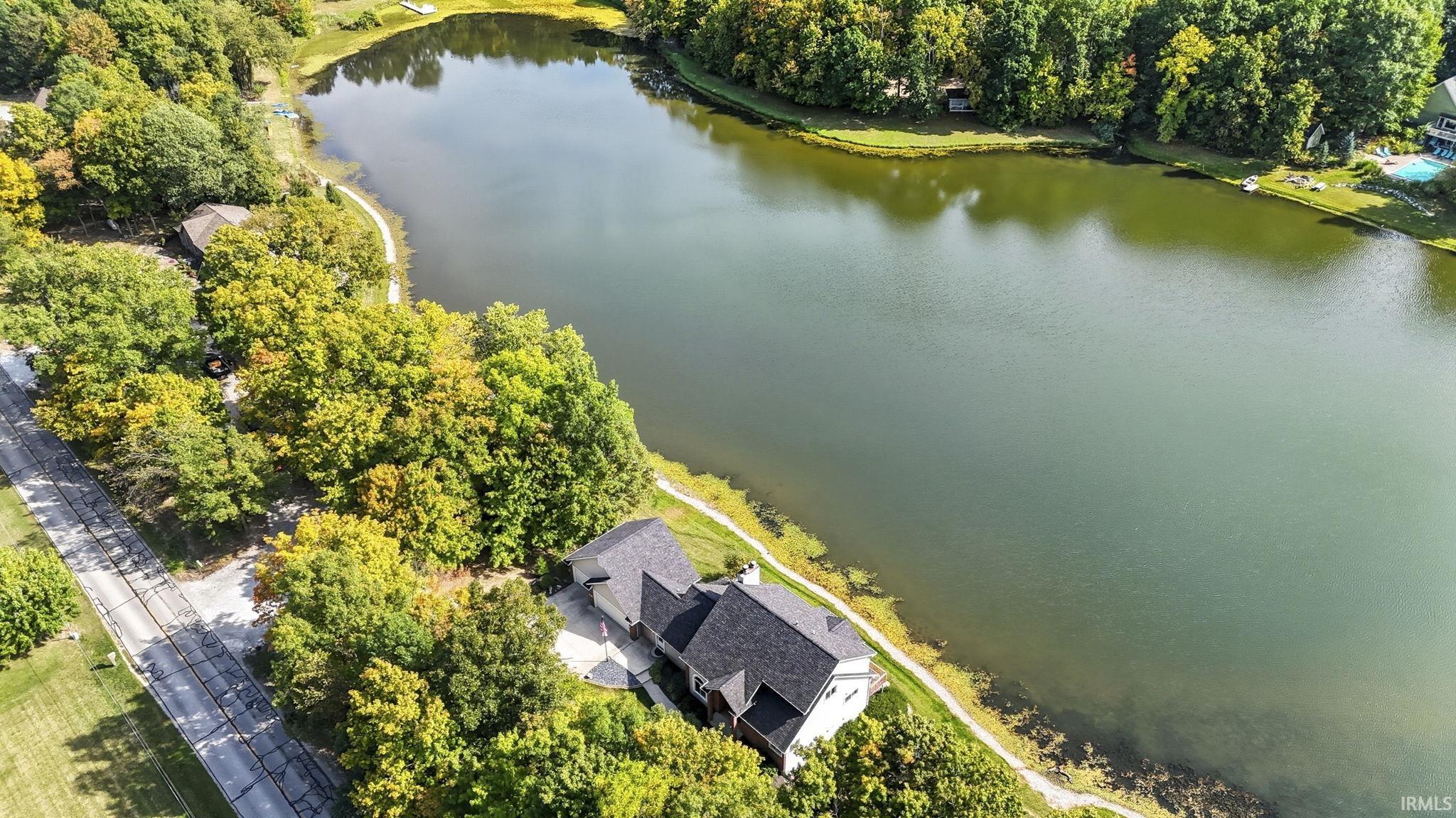 Bird's eye view of a large body of water
