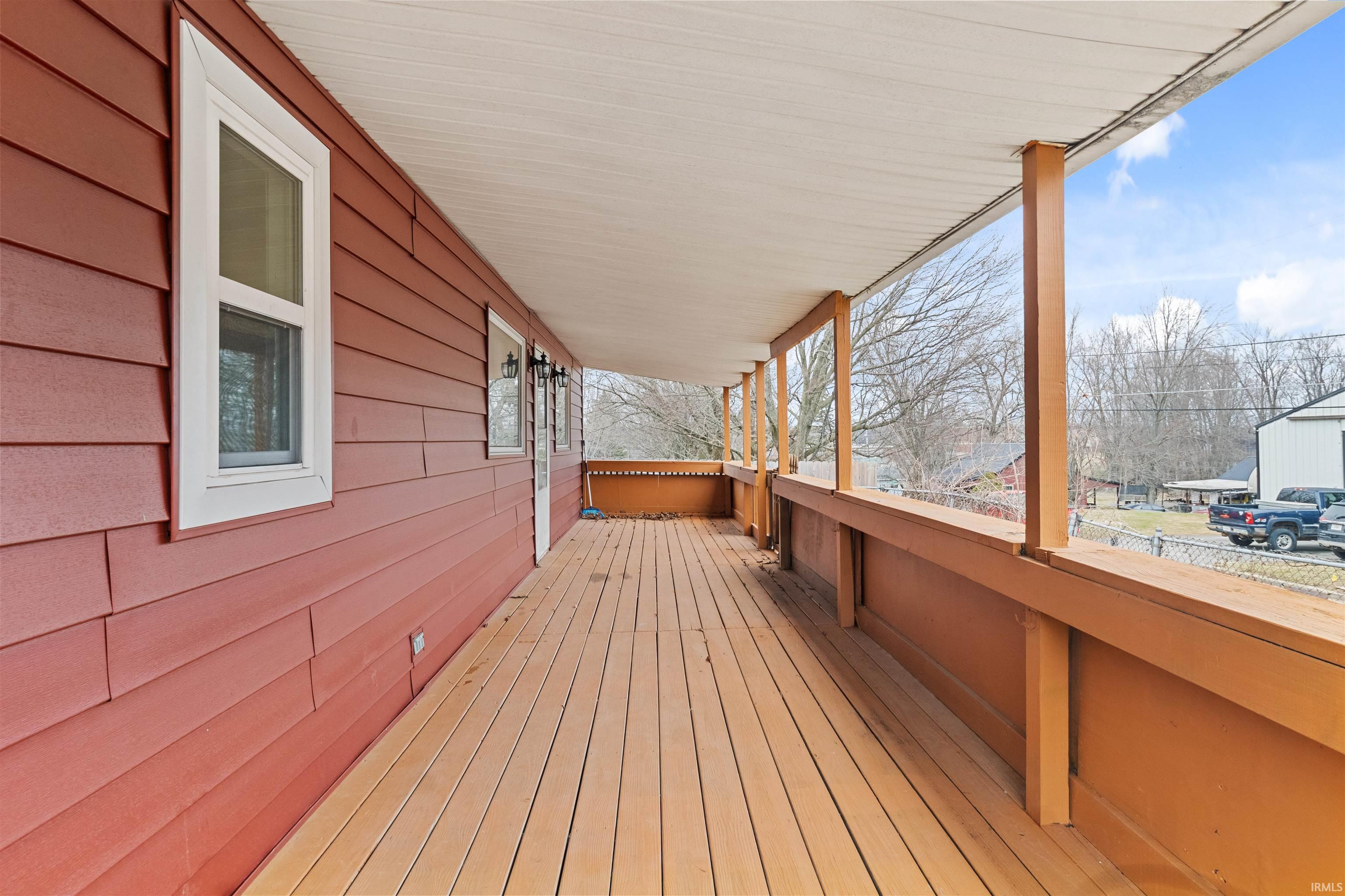View of wooden porch
