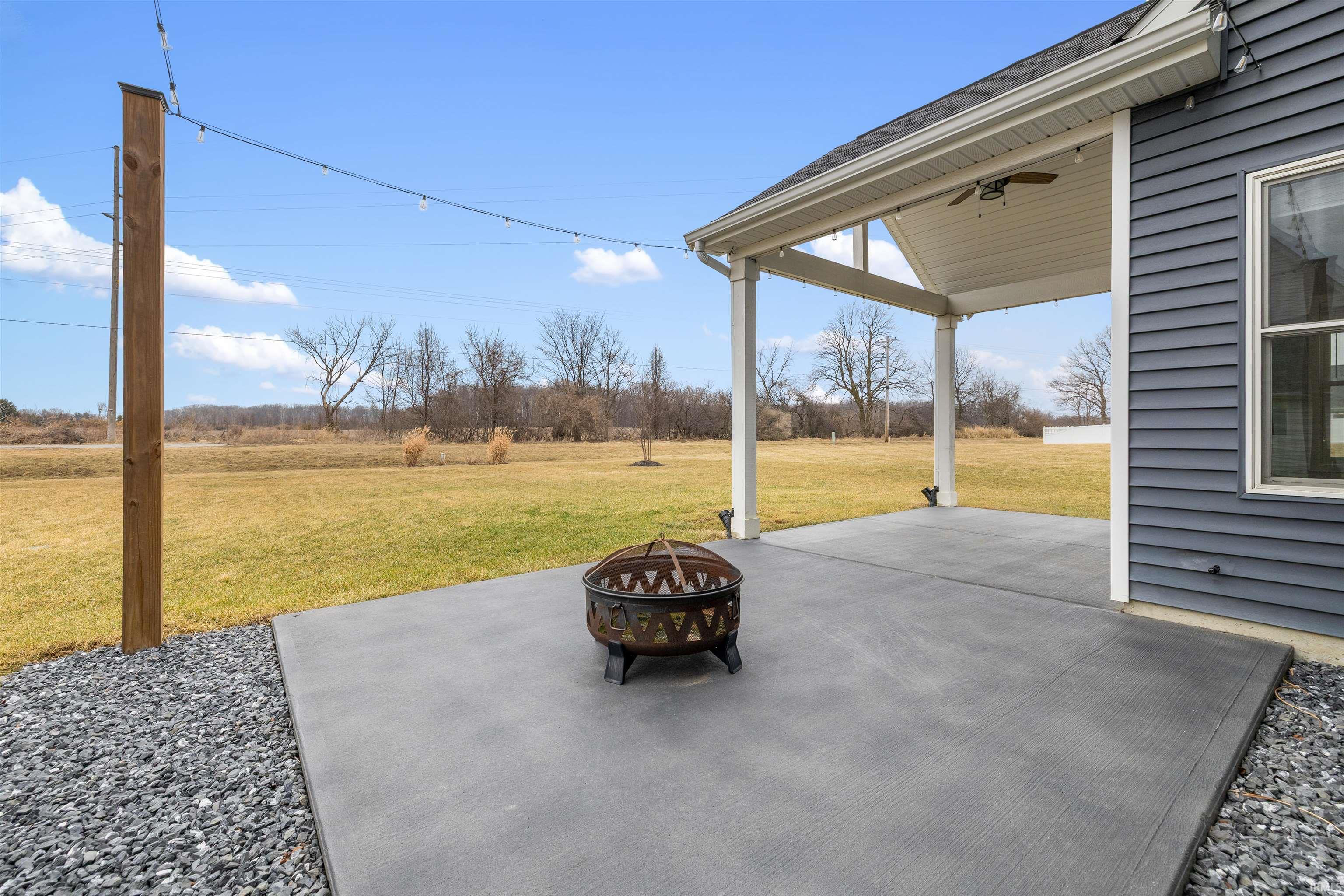 View of patio / terrace featuring a fire pit