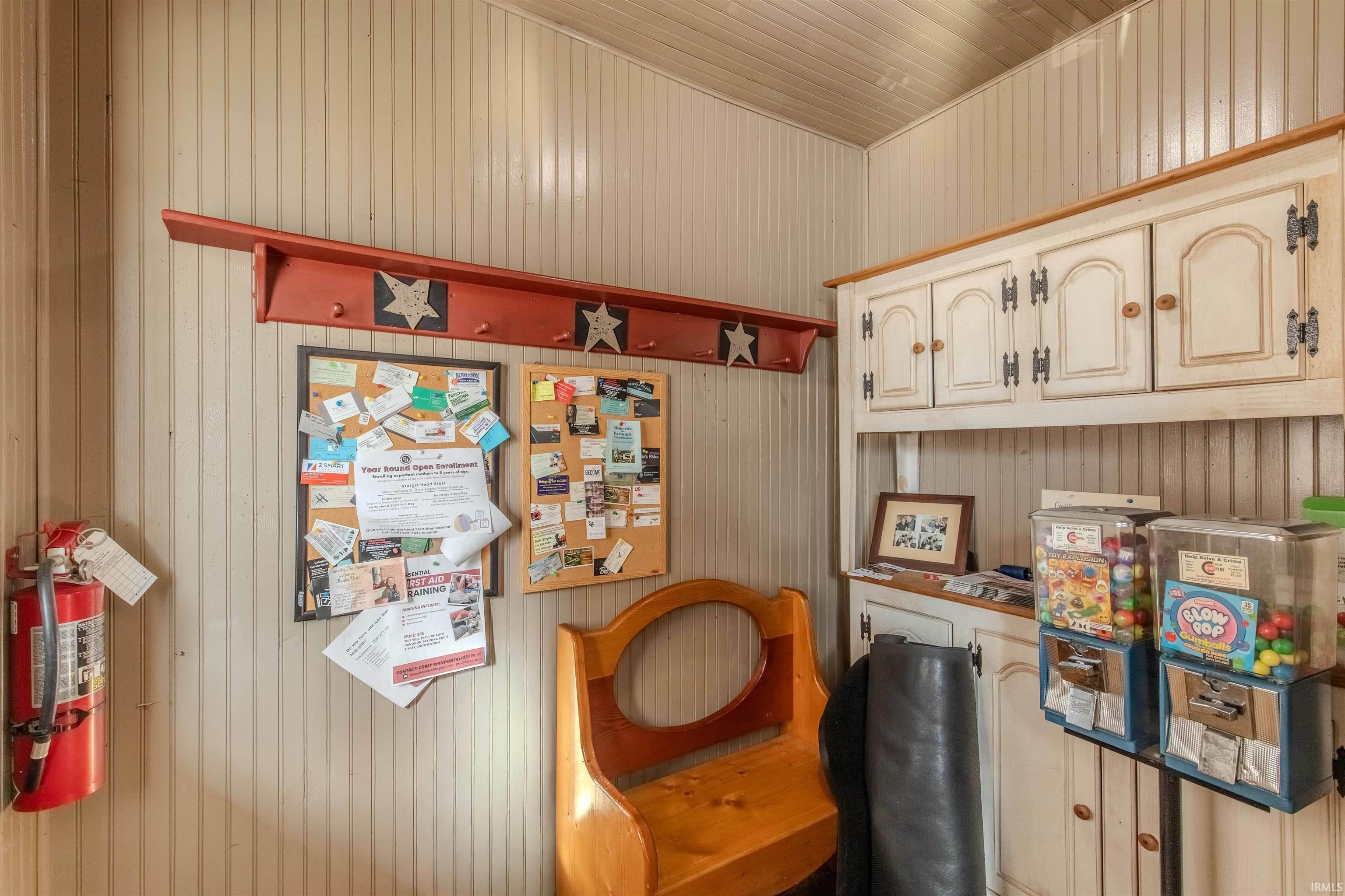 Detailed view of a fire extinguisher