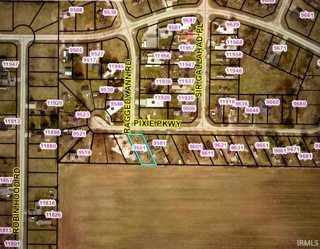 Aerial view of property's location