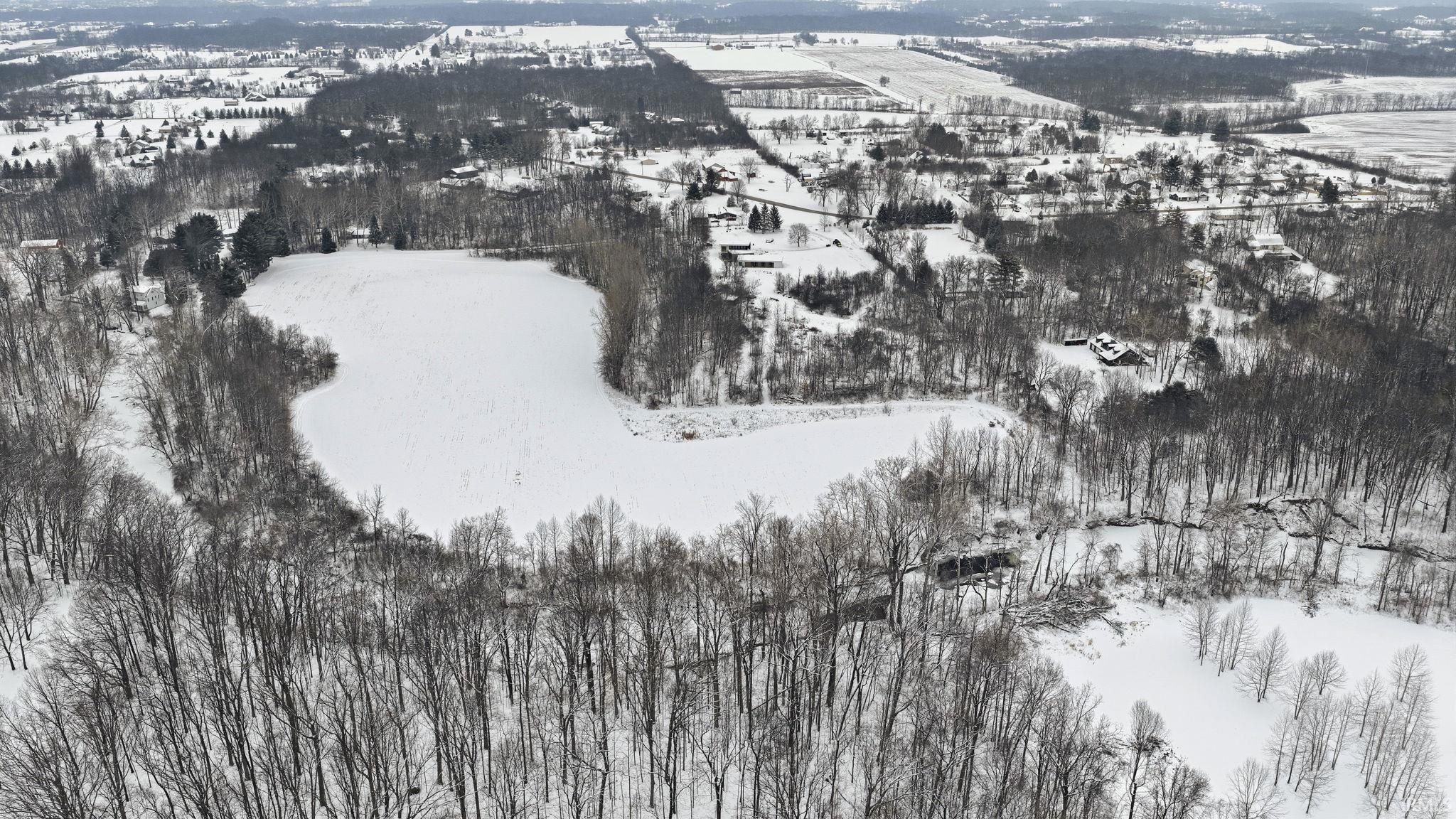 View of snowy aerial view