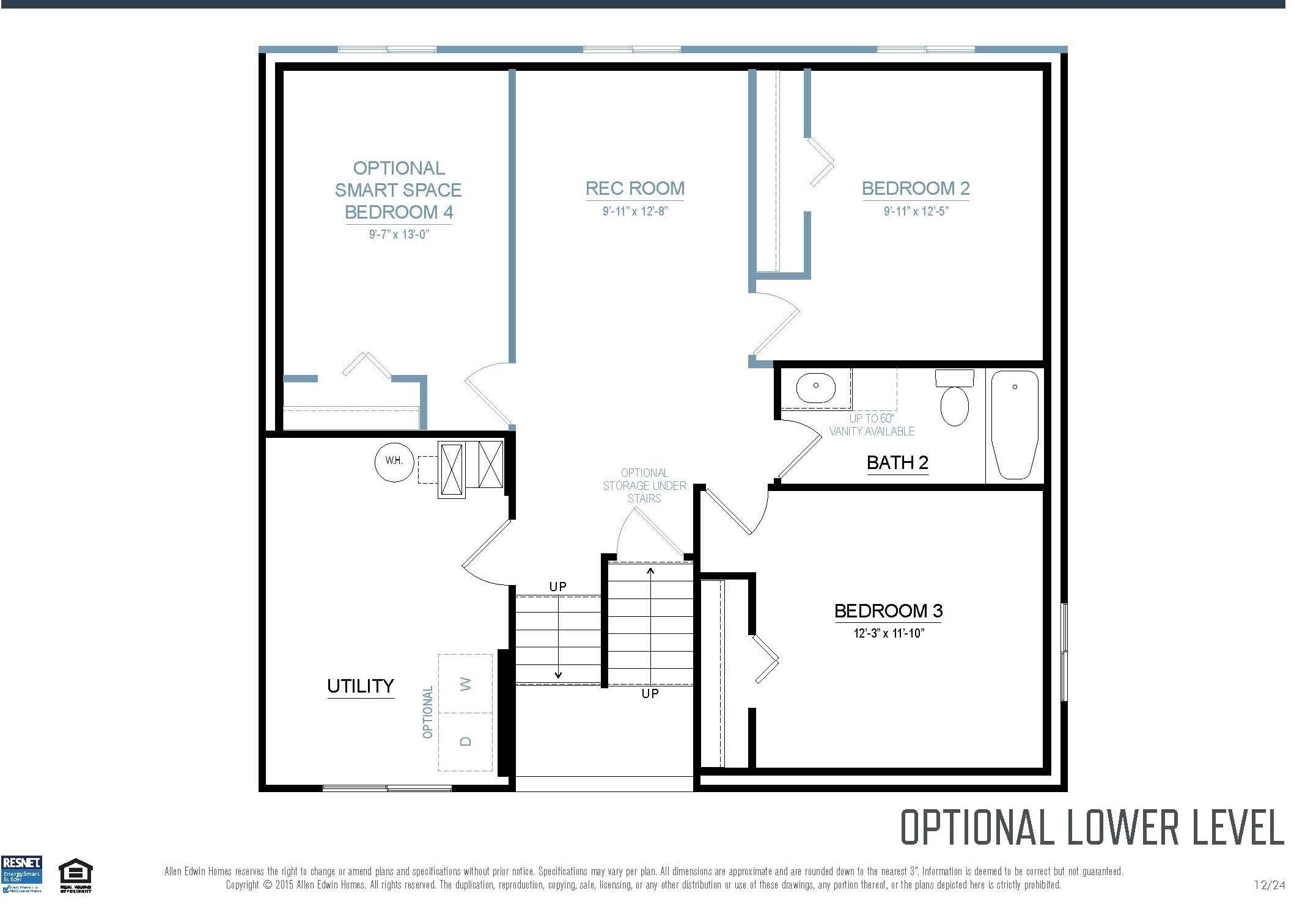 Standard floor plan- actual home may vary.