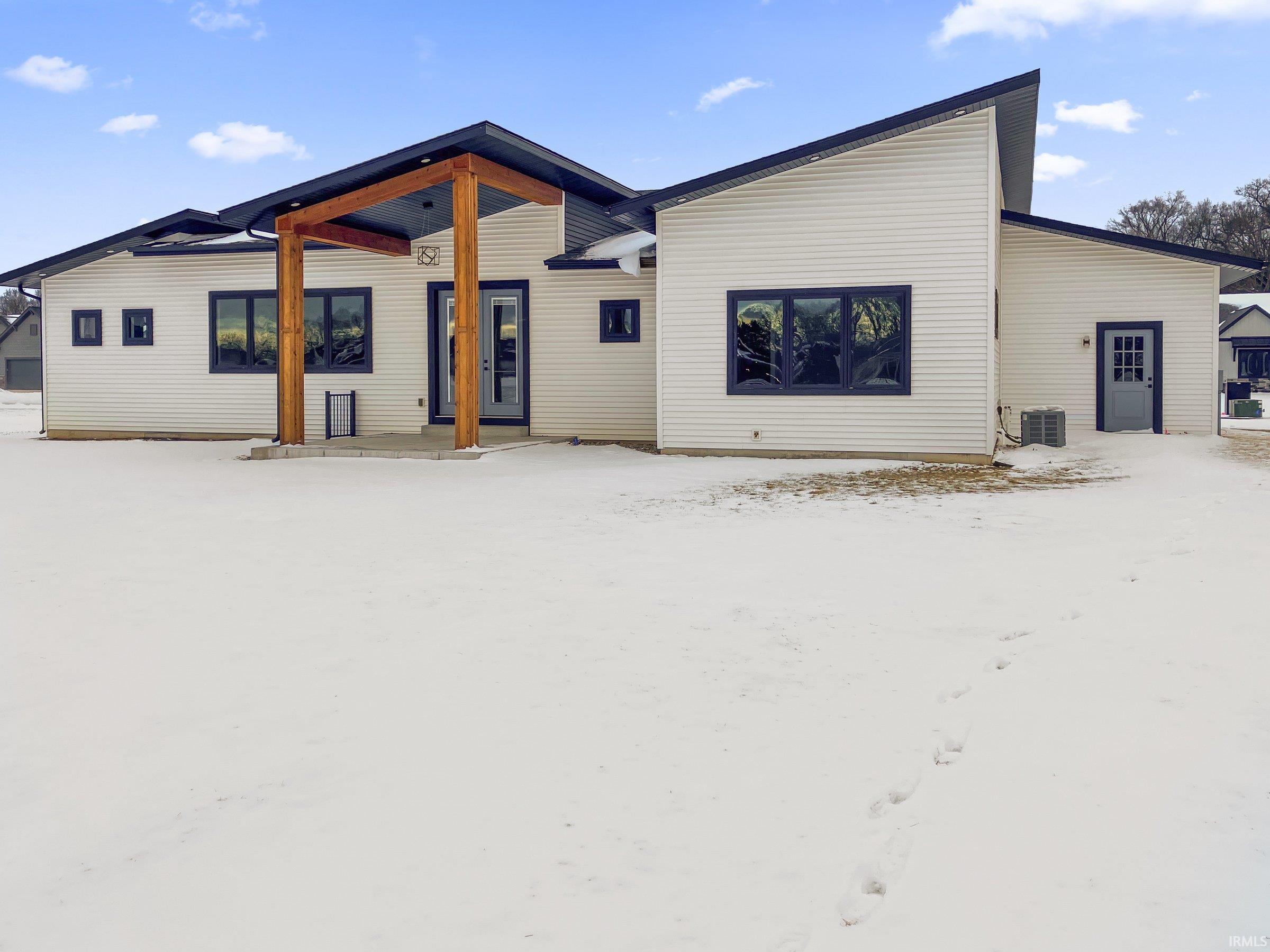 View of snow covered building