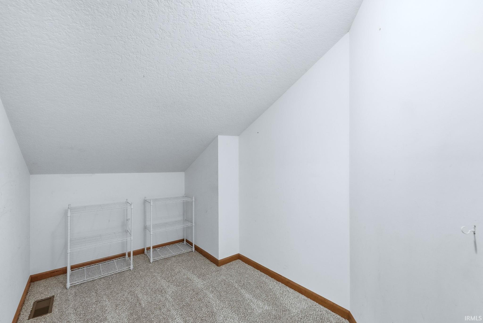 Bonus room featuring light carpet and baseboards