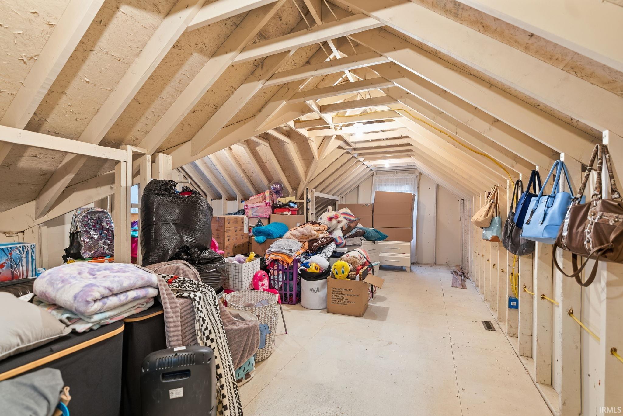 View of unfinished attic