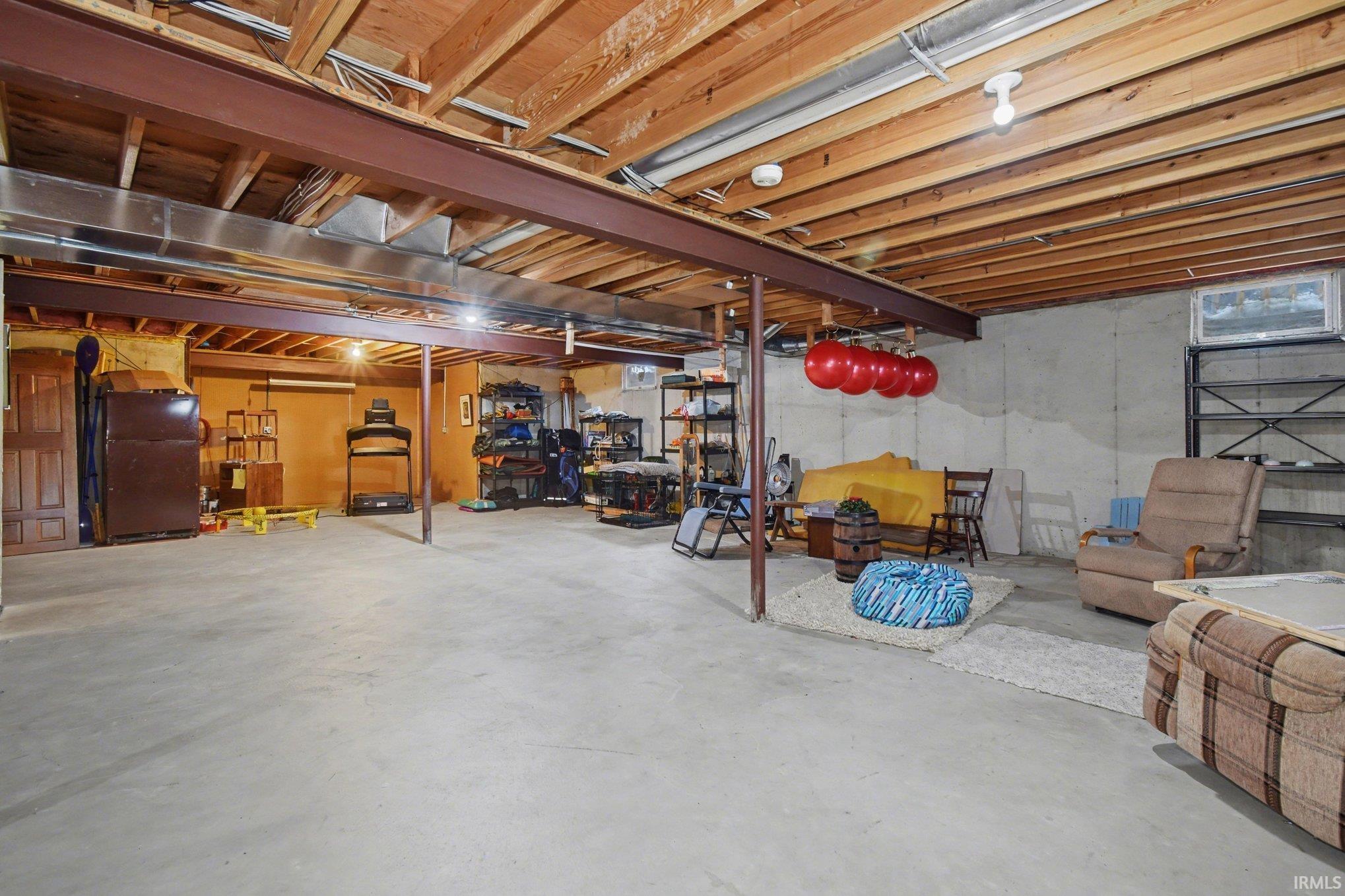 View of unfinished below grade area