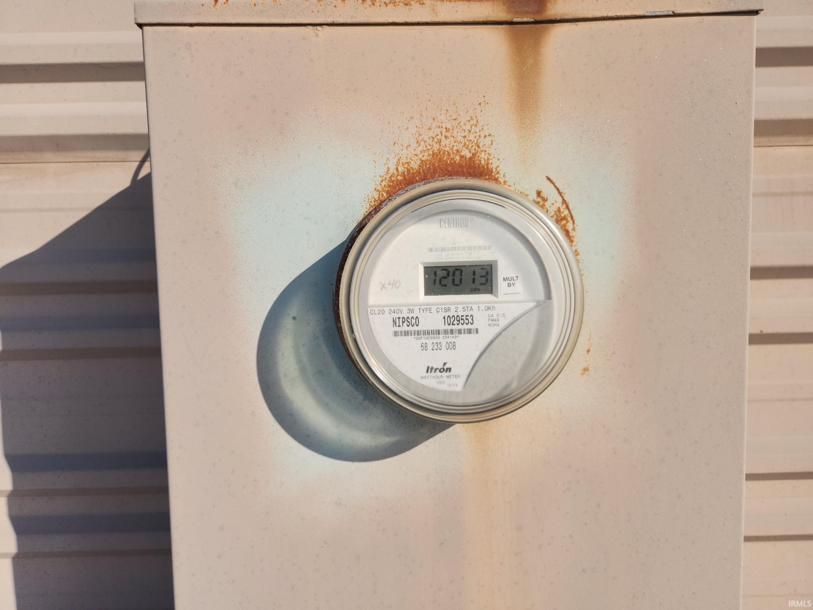 Exterior view of electric meter