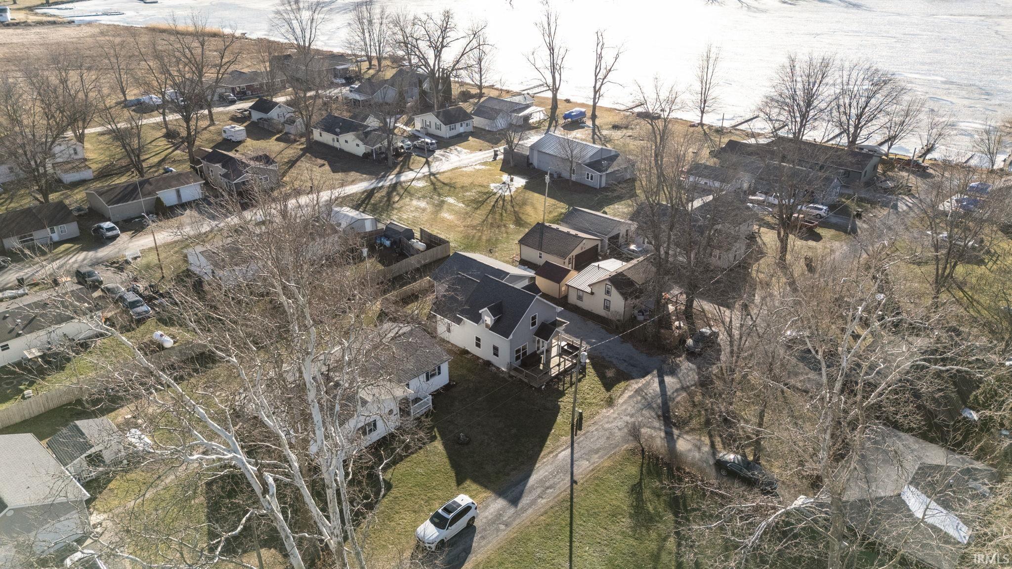 Aerial view of residential area