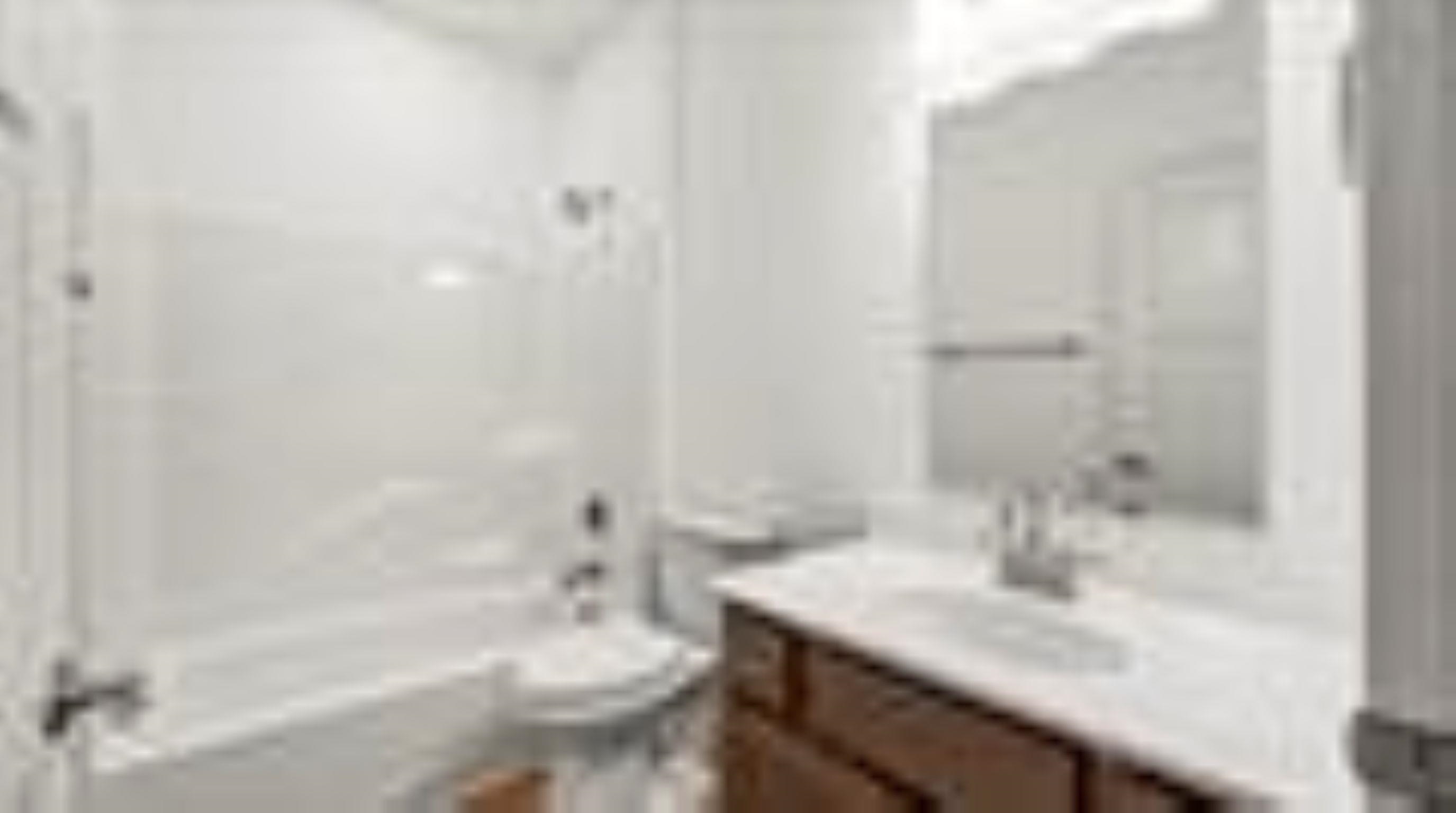 Full bathroom with vanity and shower / washtub combination