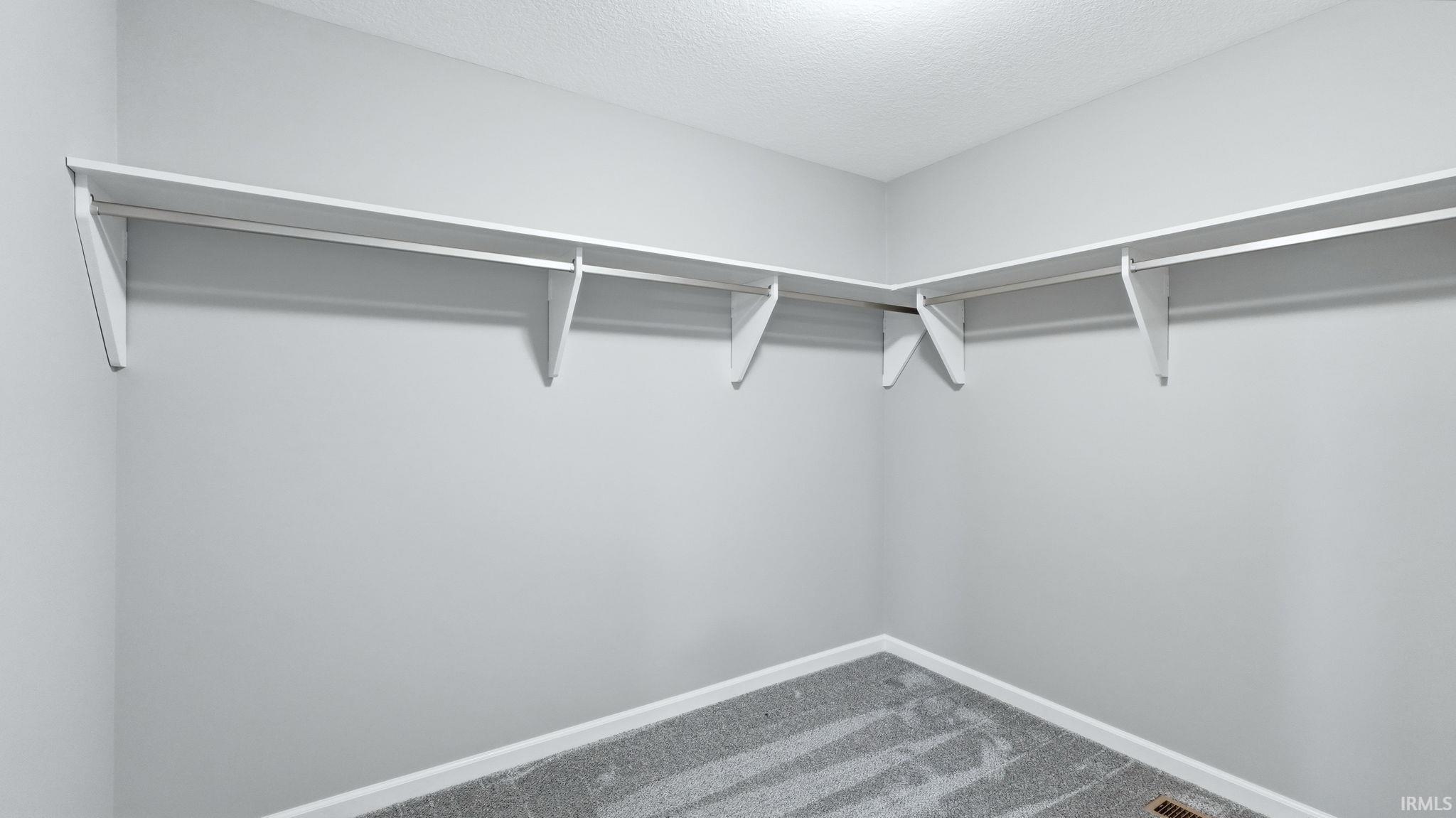 Walk in closet featuring carpet flooring