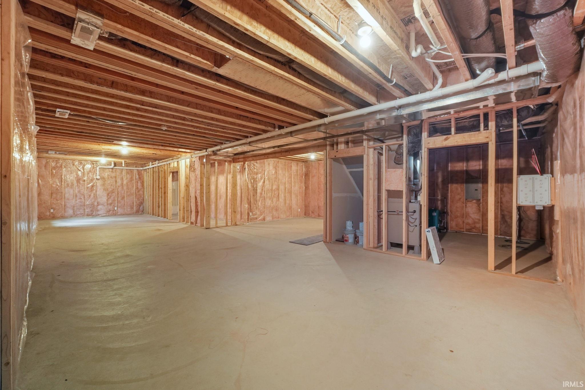 View of unfinished below grade area