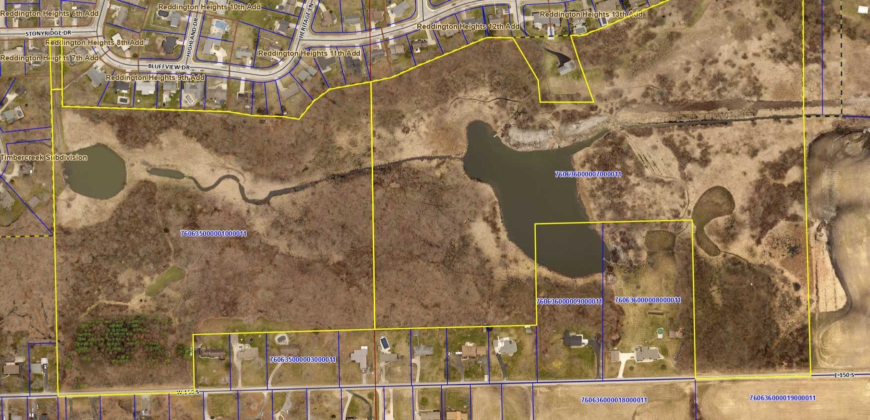 Aerial view of property's location featuring property boundaries highlighted