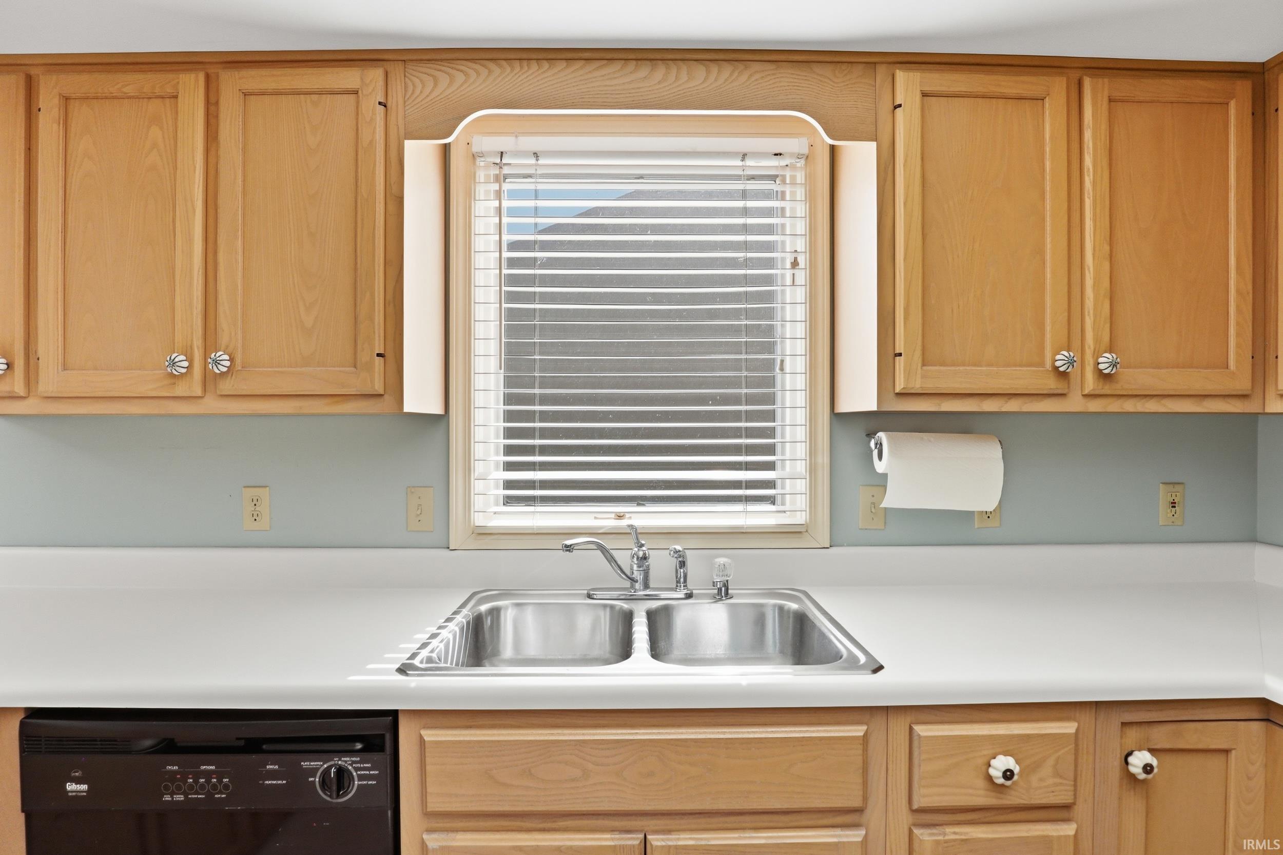Kitchen with dishwasher, light countertops, and plenty of natural light
